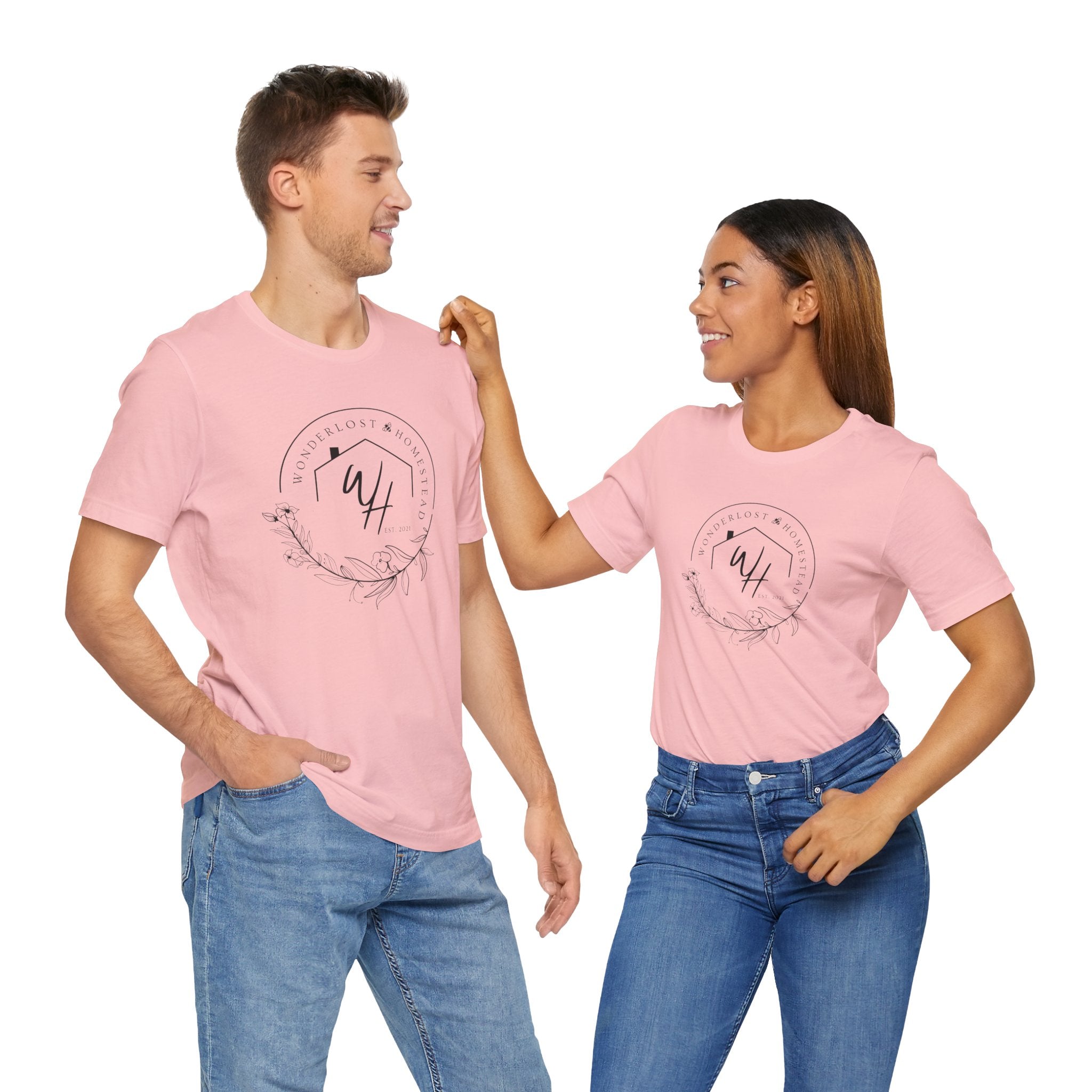 Unisex Short Sleeve T-Shirt, Black Logo
