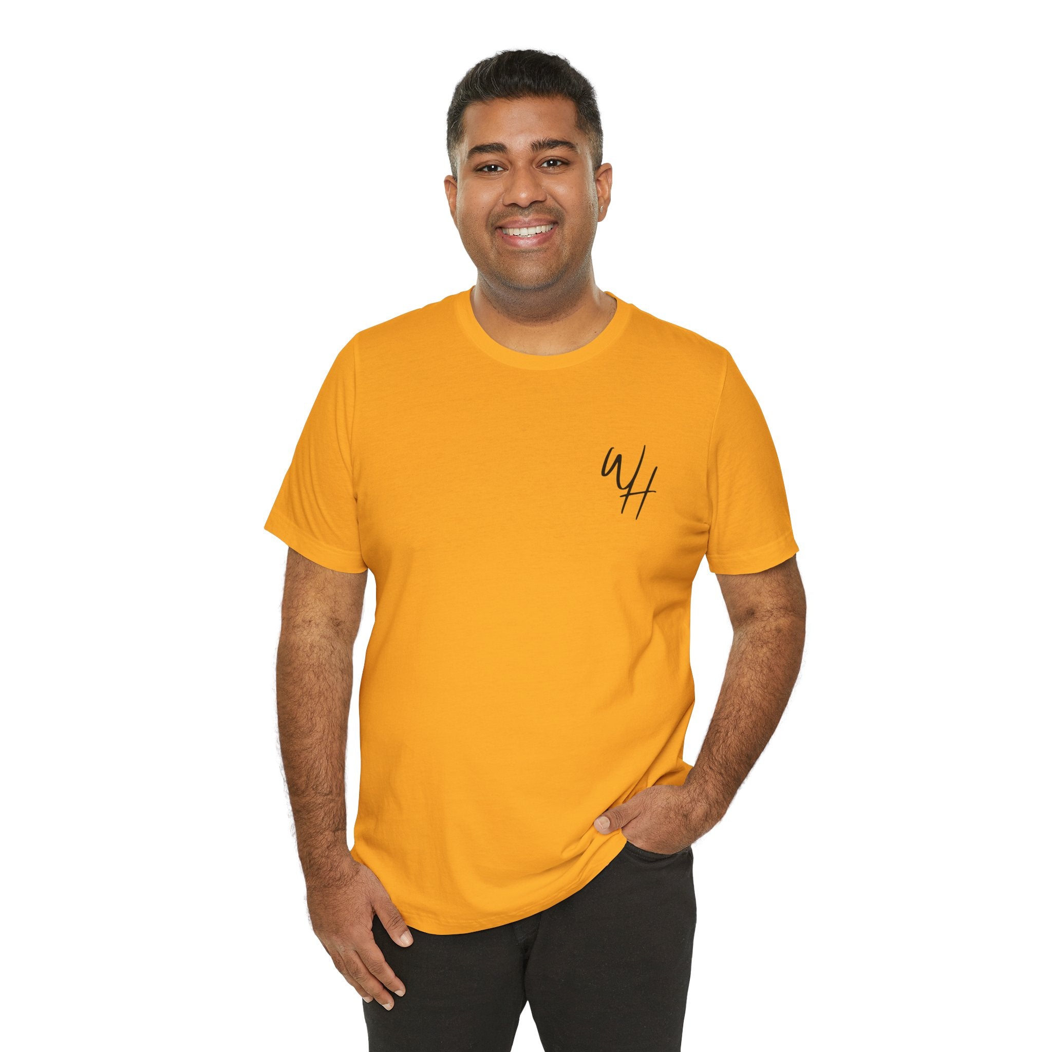 Unisex Short Sleeve T-Shirt, Black Logo (Front/Back Designs)