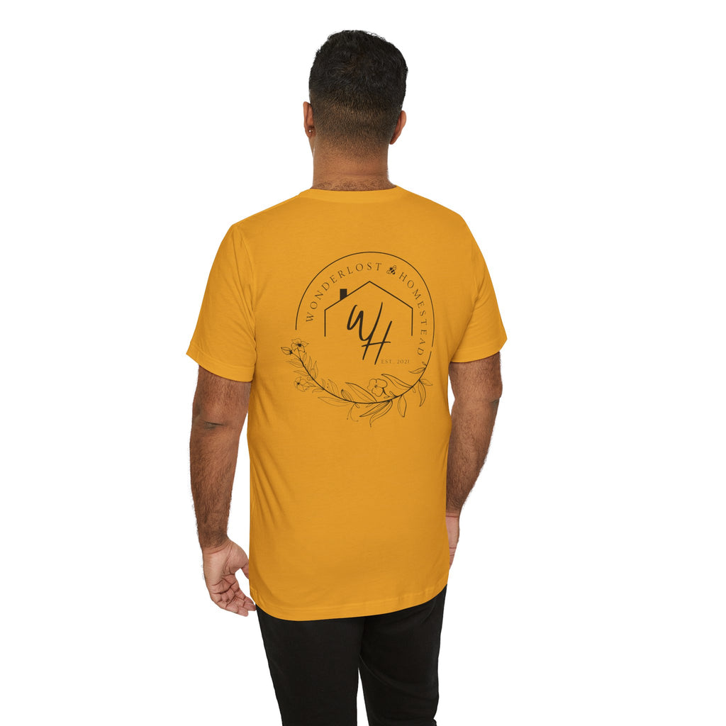 Unisex Short Sleeve T-Shirt, Black Logo (Front/Back Designs)