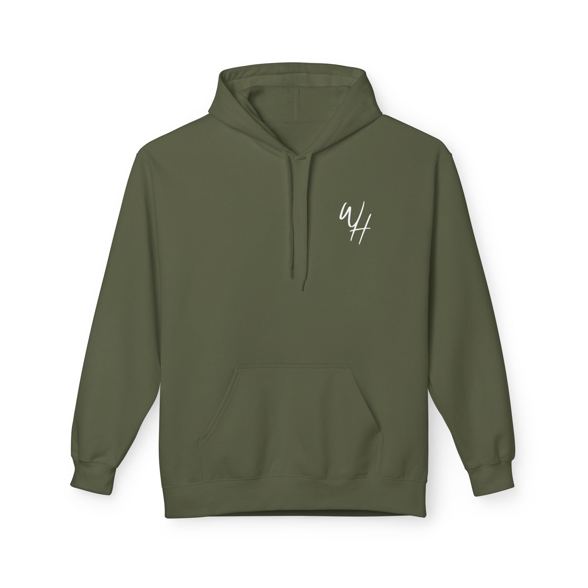 Unisex Hoodie, White Logo (Front/Back Designs)