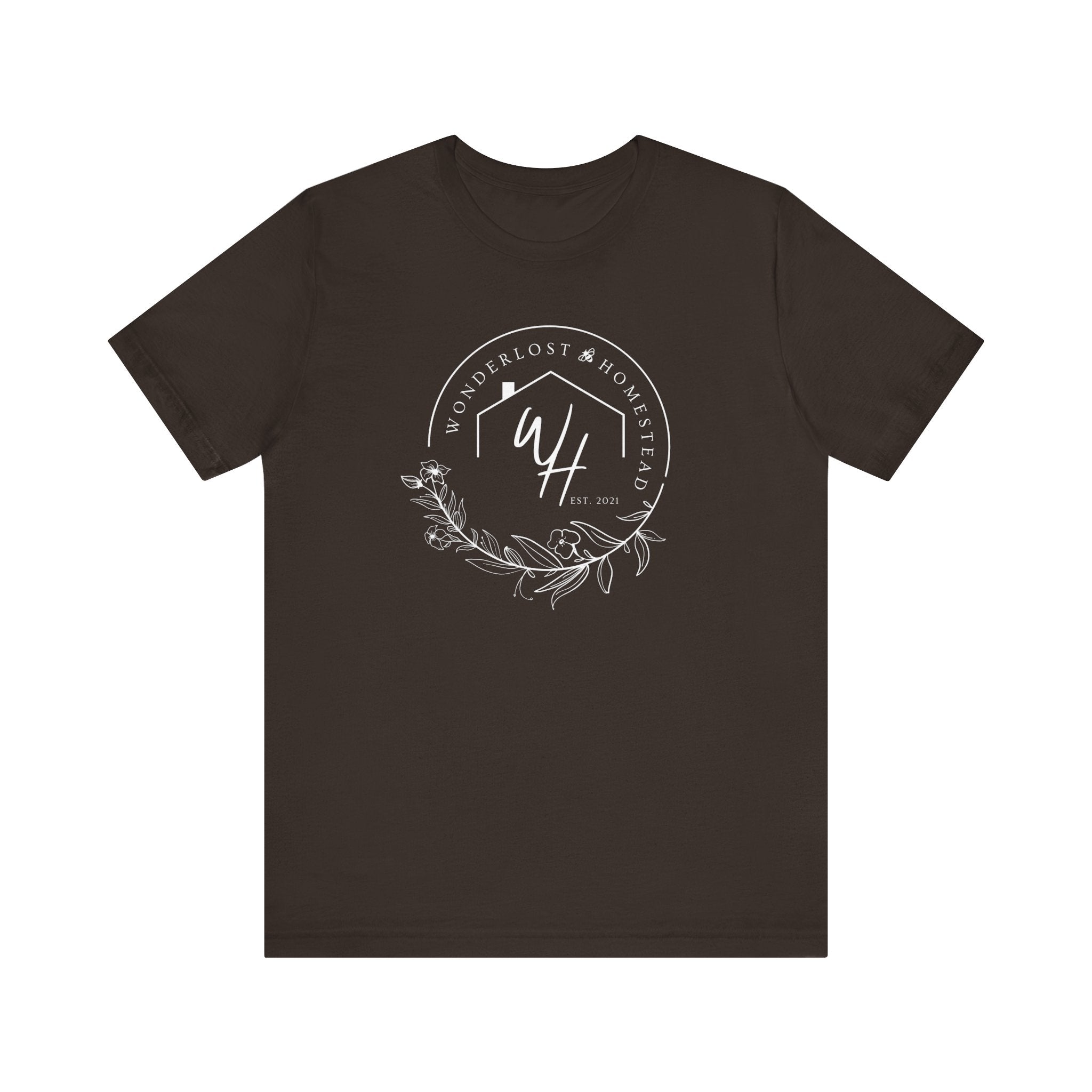 Unisex Short Sleeve T-Shirt, White Logo