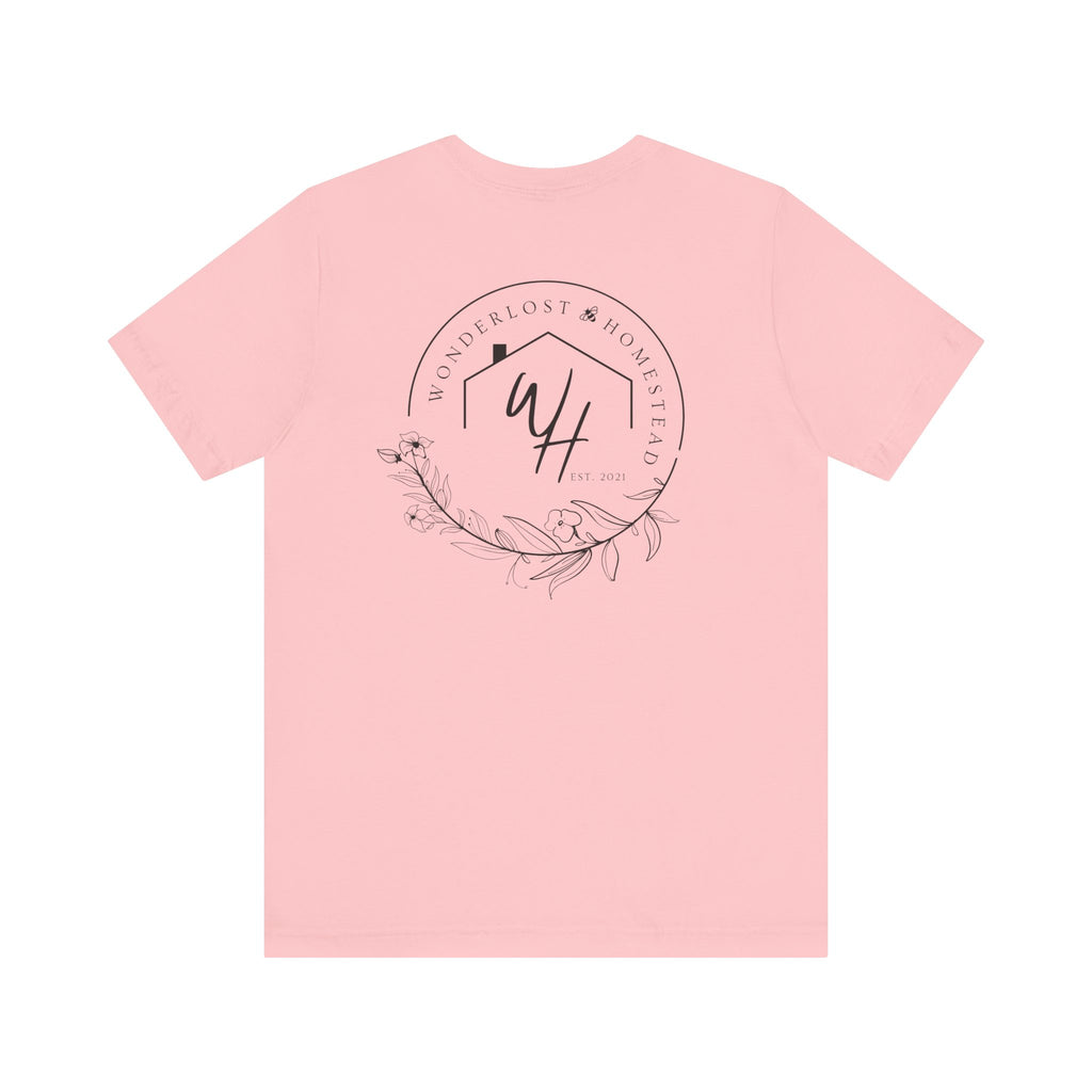 Unisex Short Sleeve T-Shirt, Black Logo (Front/Back Designs)