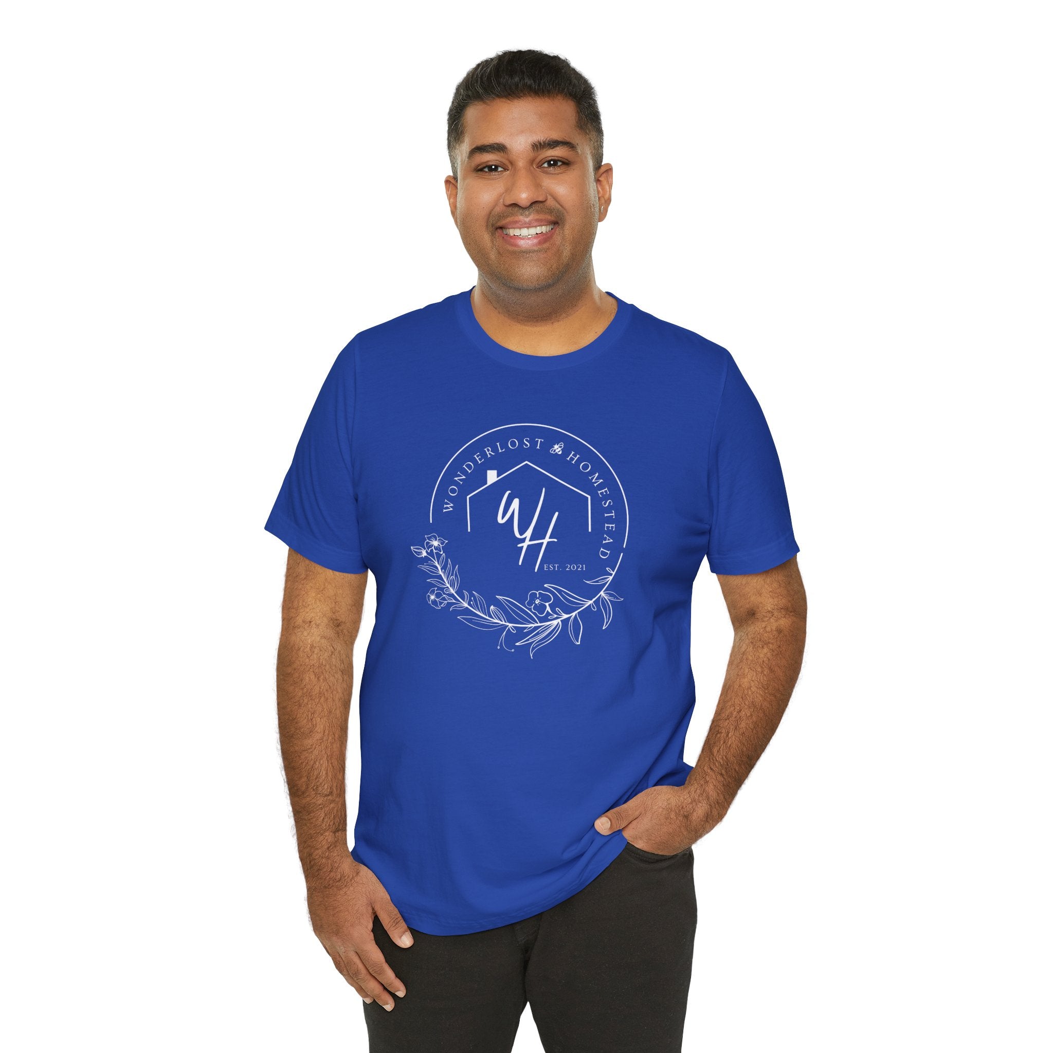 Unisex Short Sleeve T-Shirt, White Logo