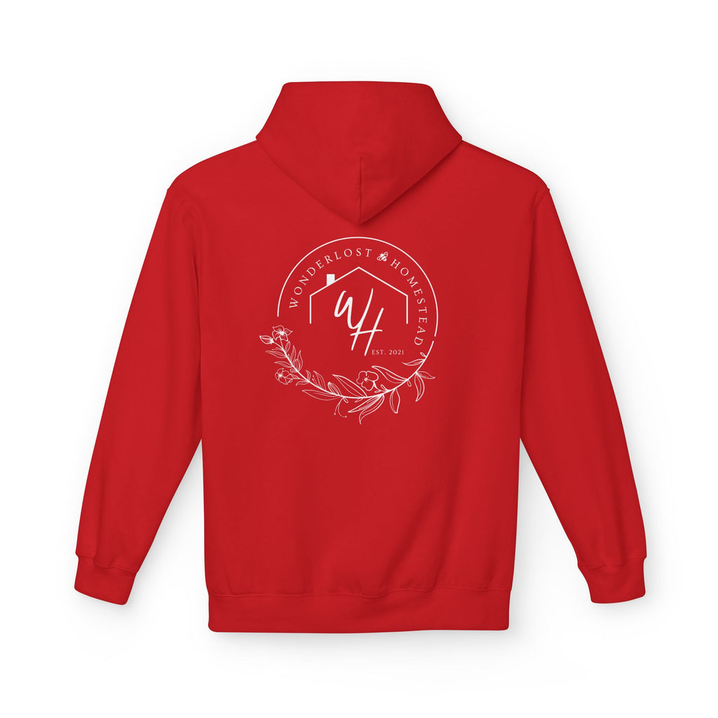 Unisex Hoodie, White Logo (Front/Back Designs)