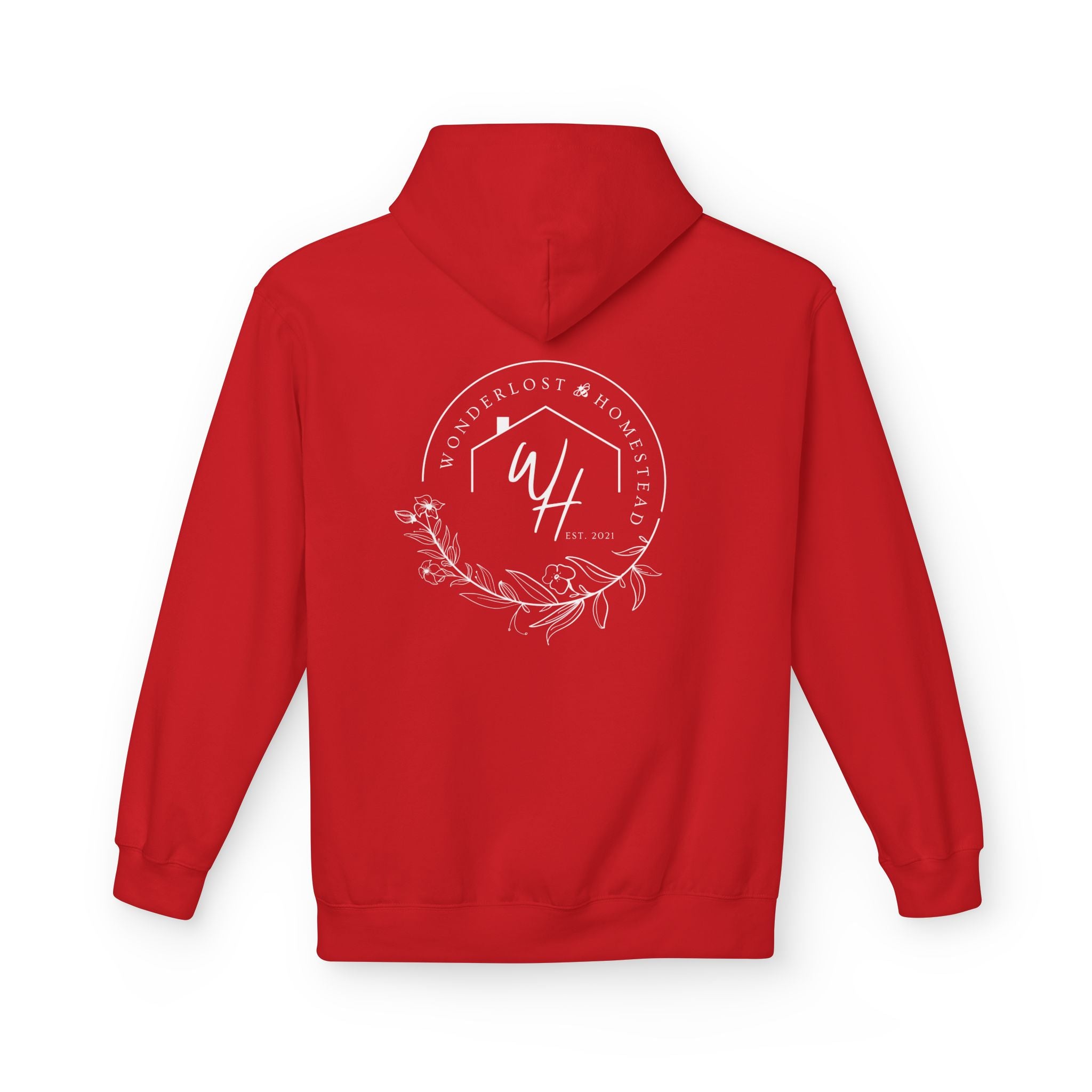 Unisex Hoodie, White Logo (Front/Back Designs)