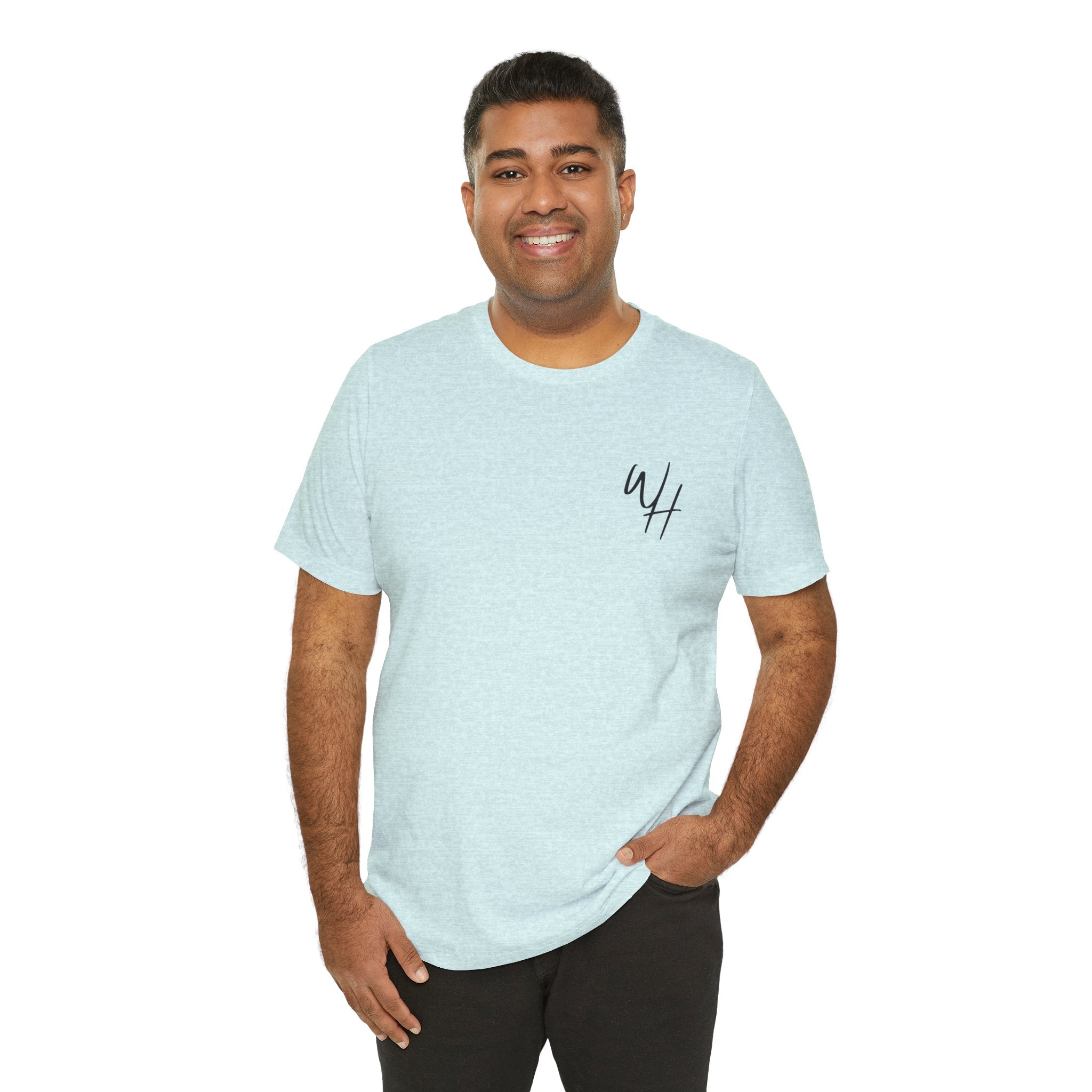 Unisex Short Sleeve T-Shirt, Black Logo (Front/Back Designs)
