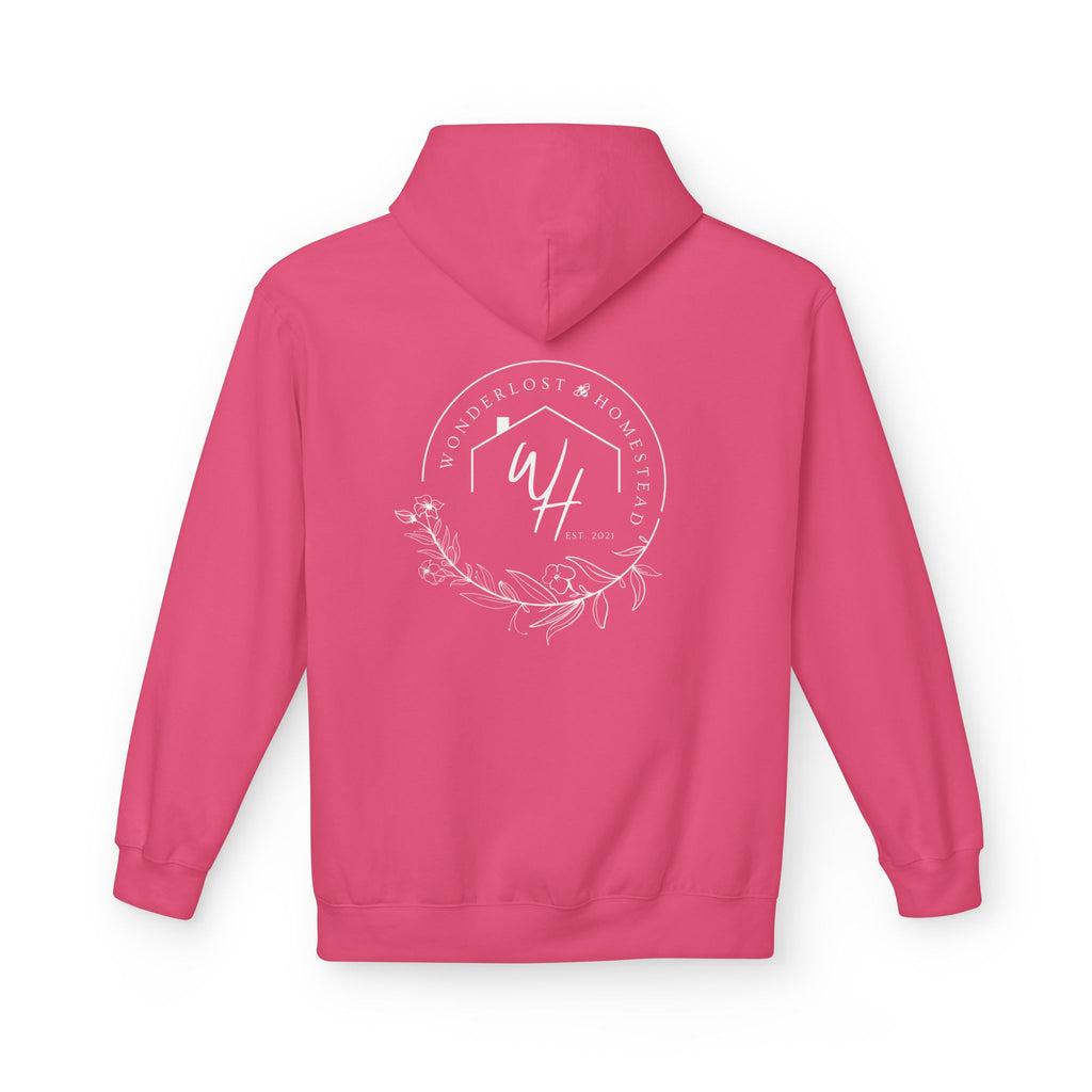 Unisex Hoodie, White Logo (Front/Back Designs)