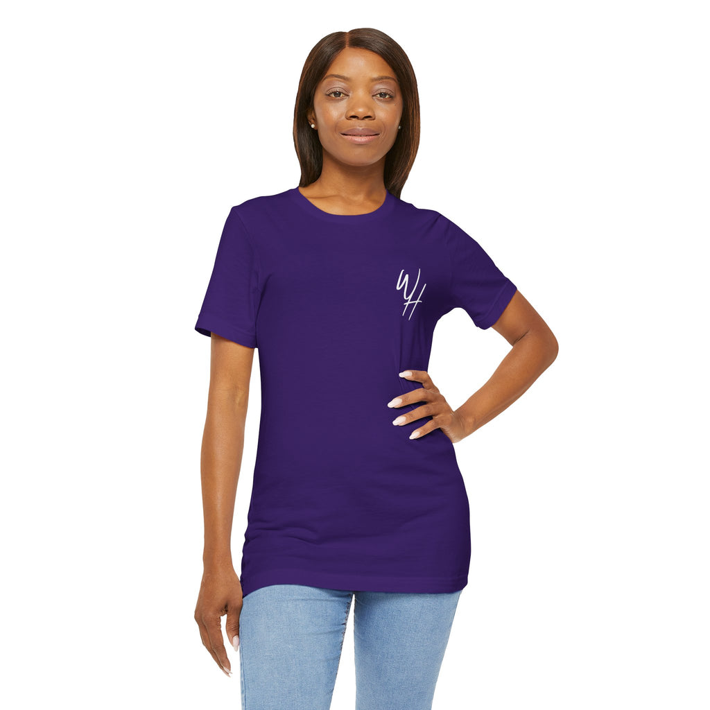 Unisex Short Sleeve T-Shirt, White Logo (Front/Back Designs)