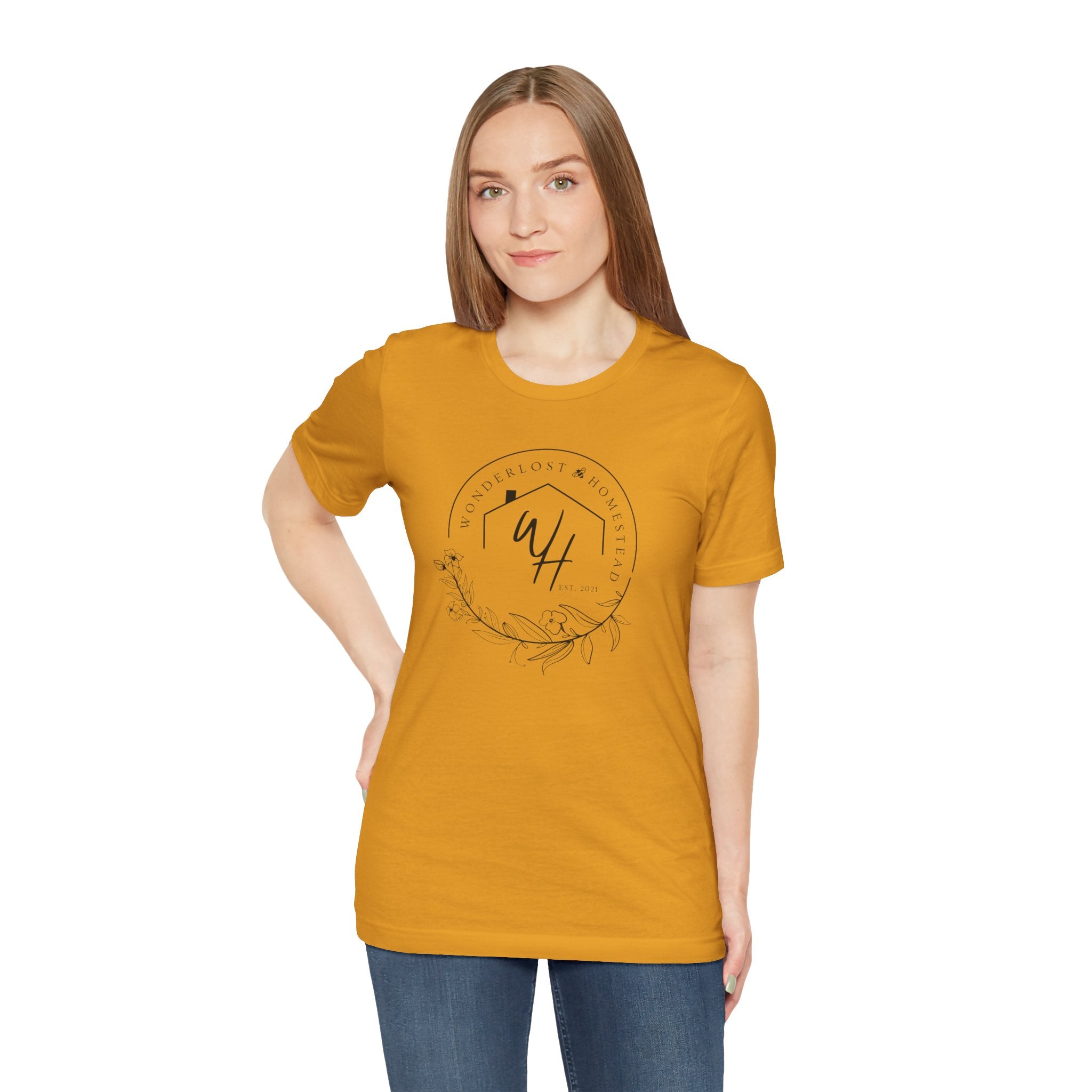 Unisex Short Sleeve T-Shirt, Black Logo
