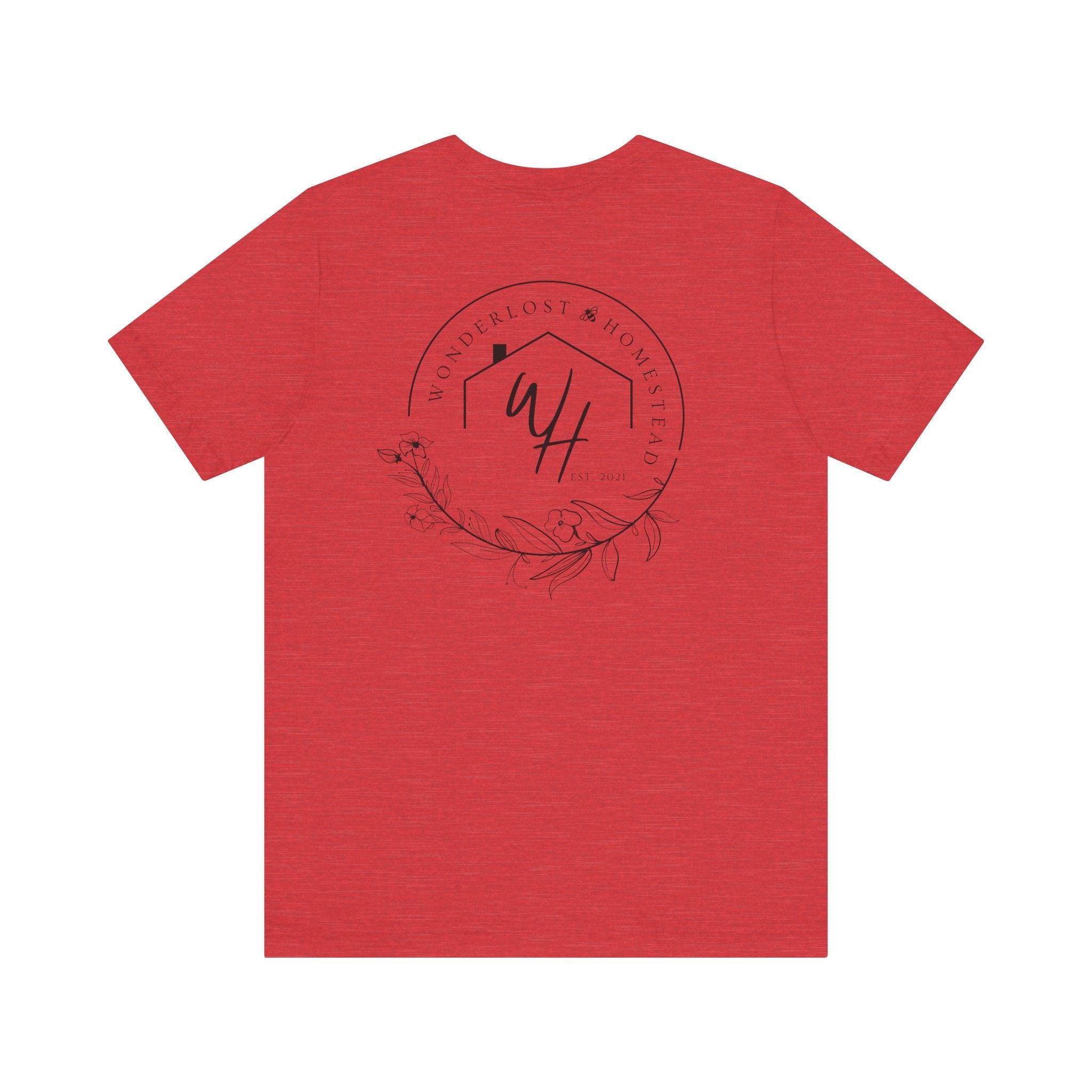 Unisex Short Sleeve T-Shirt, Black Logo (Front/Back Designs)