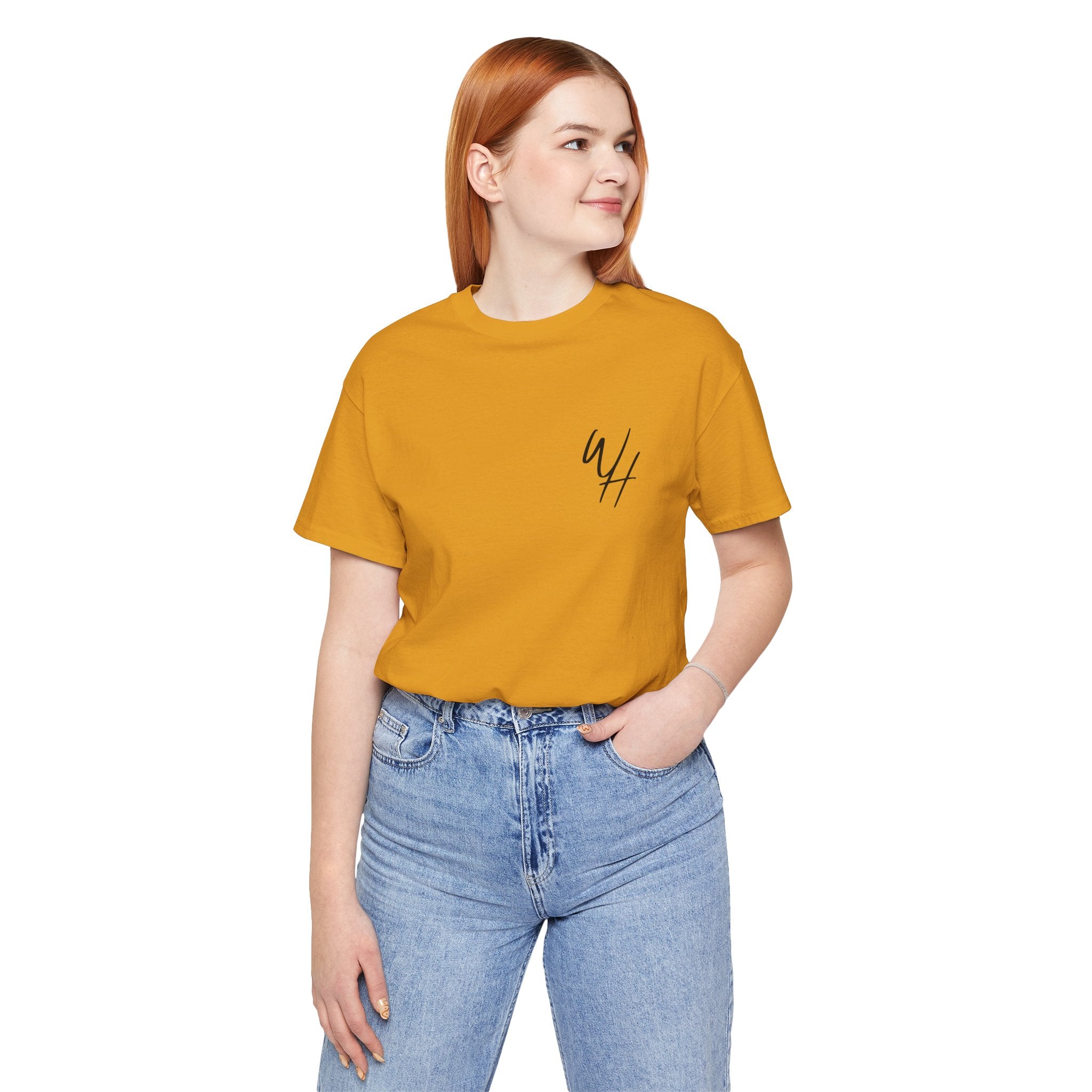 Unisex Short Sleeve T-Shirt, Black Logo (Front/Back Designs)