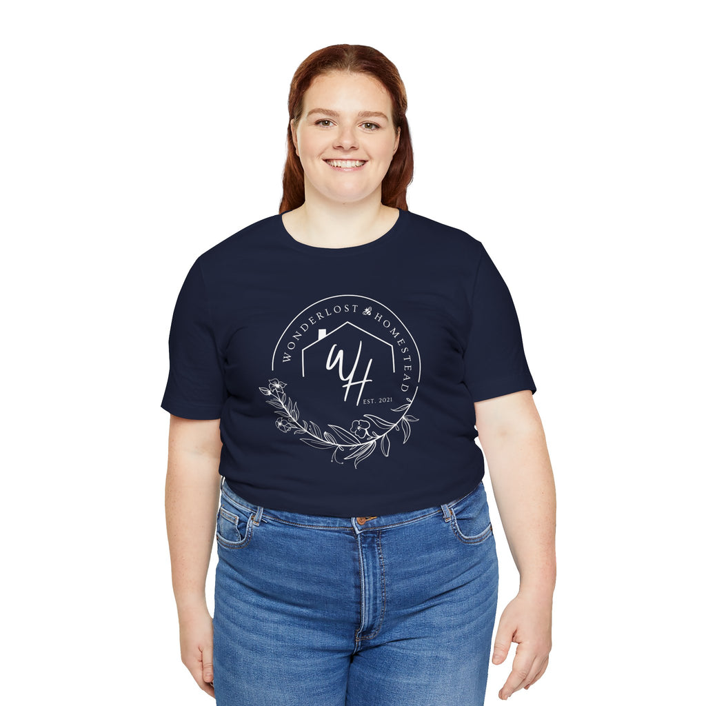 Unisex Short Sleeve T-Shirt, White Logo
