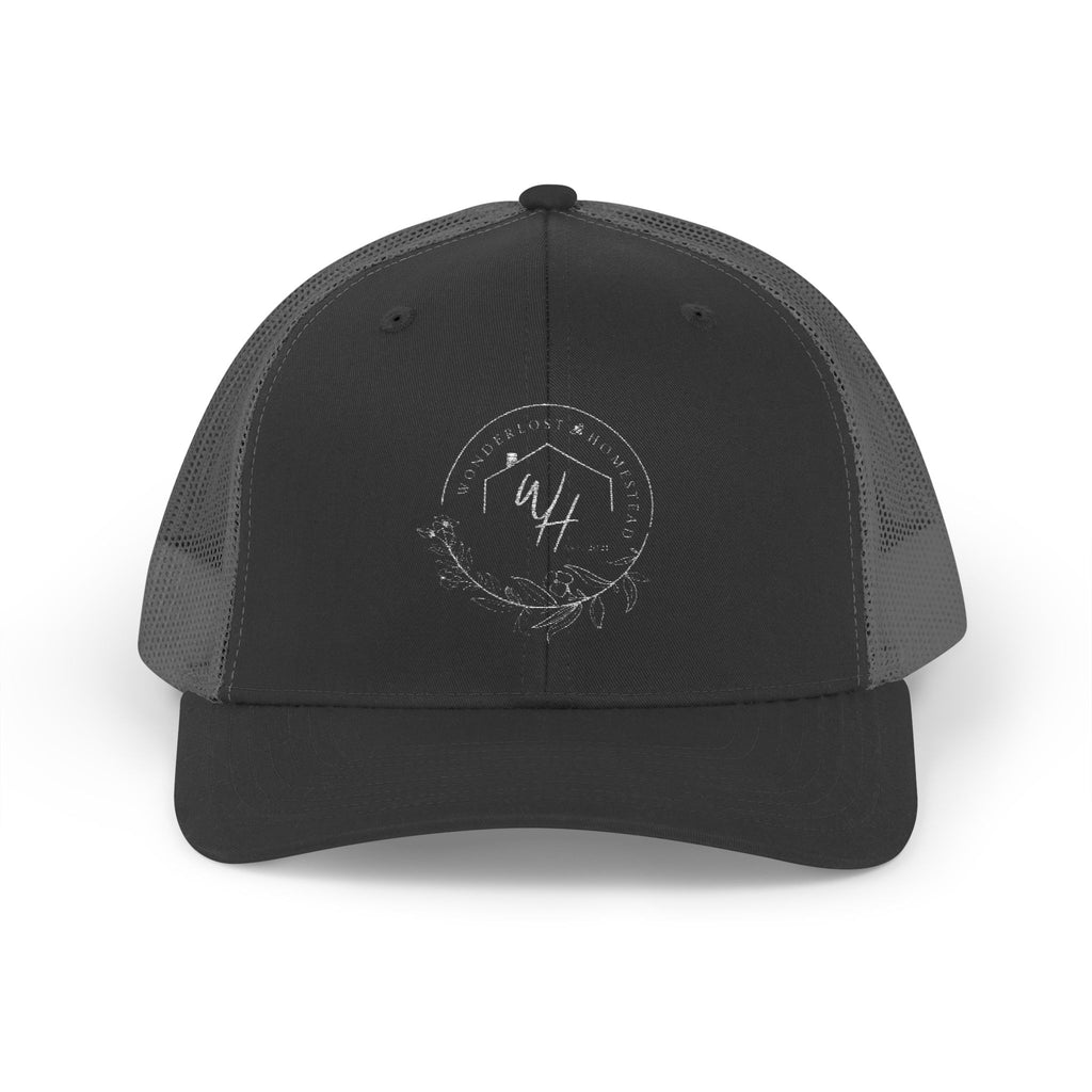 Snapback Trucker Cap, White Logo