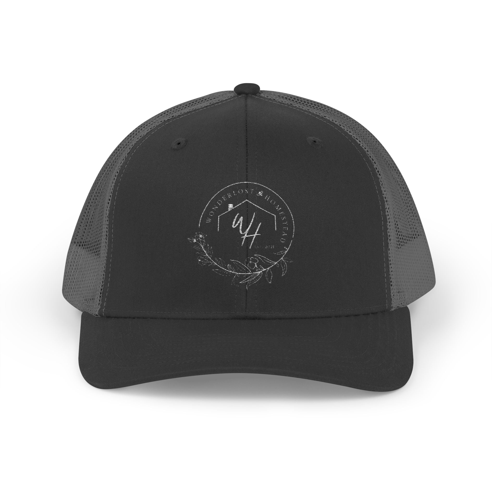 Snapback Trucker Cap, White Logo