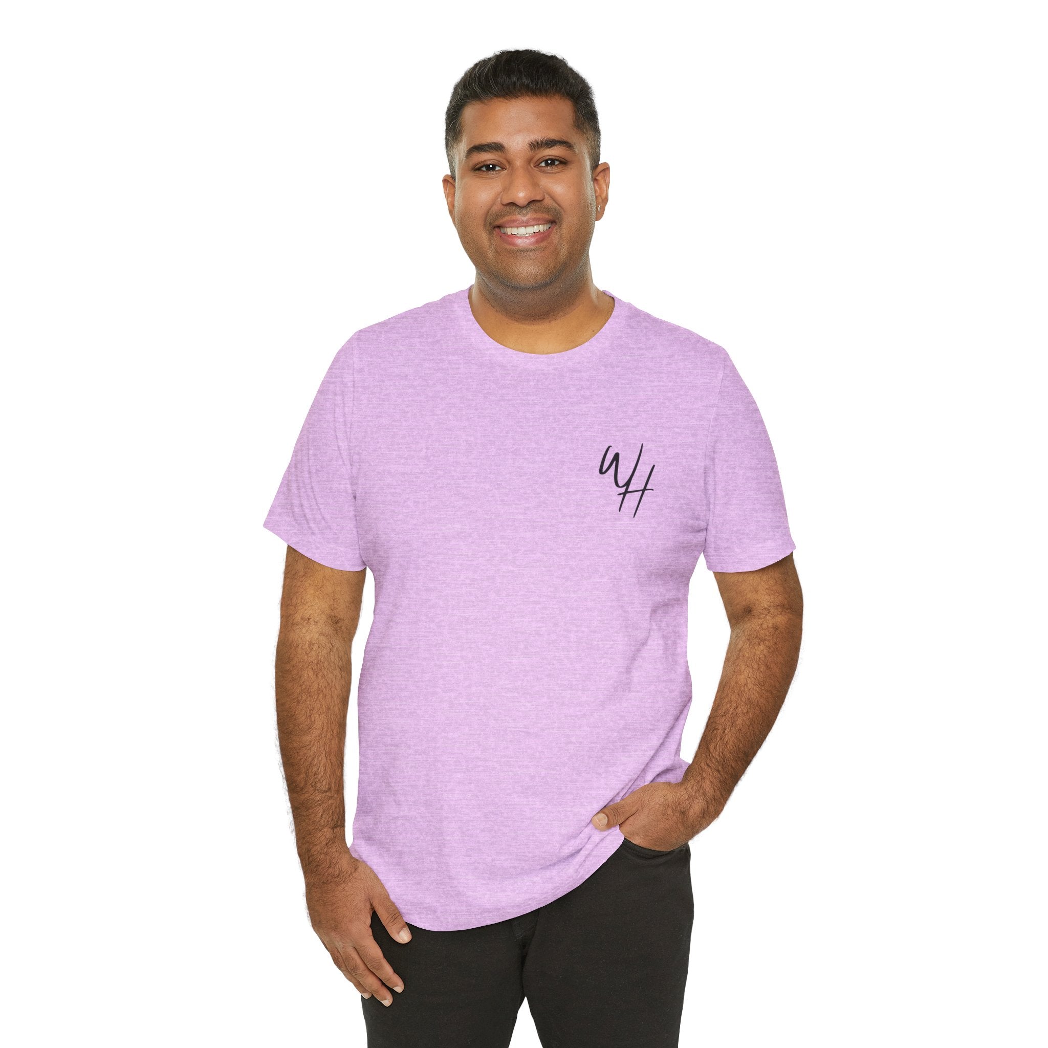 Unisex Short Sleeve T-Shirt, Black Logo (Front/Back Designs)