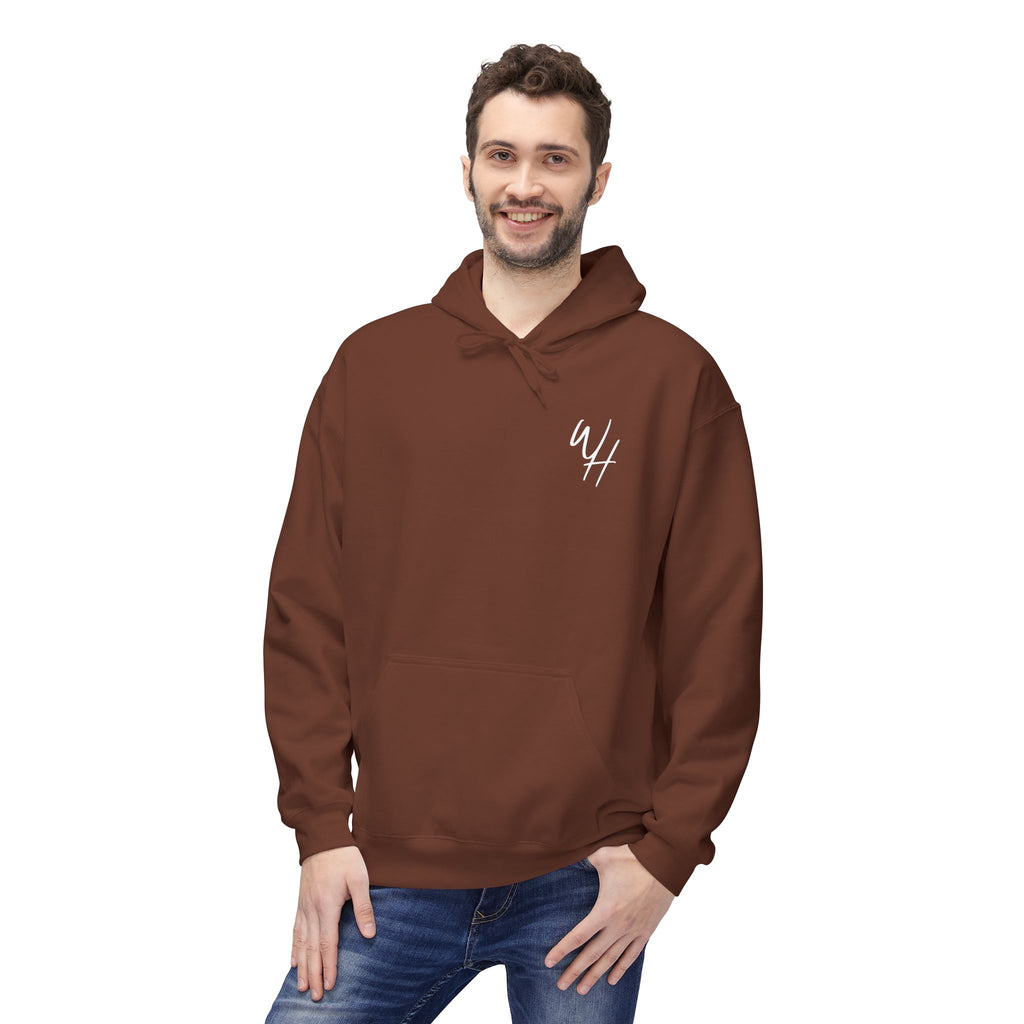Unisex Hoodie, White Logo (Front/Back Designs)