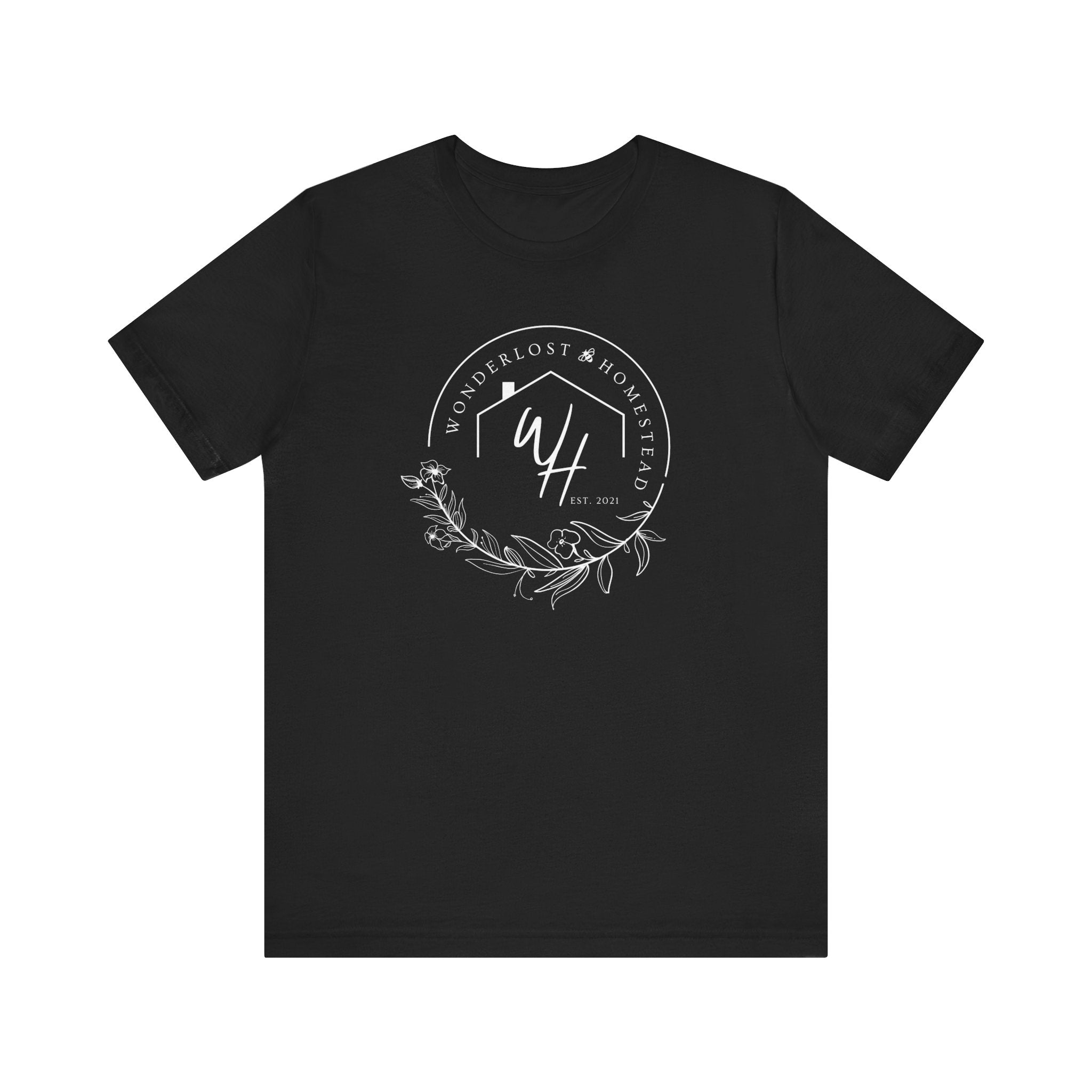 Unisex Short Sleeve T-Shirt, White Logo