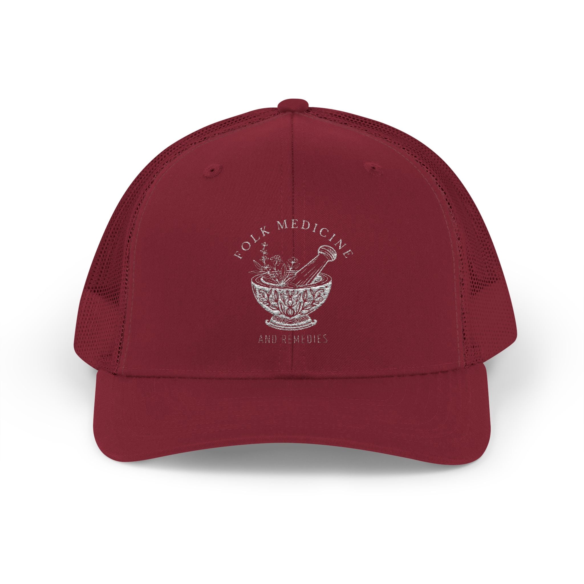 Snapback Trucker Cap, White Logo