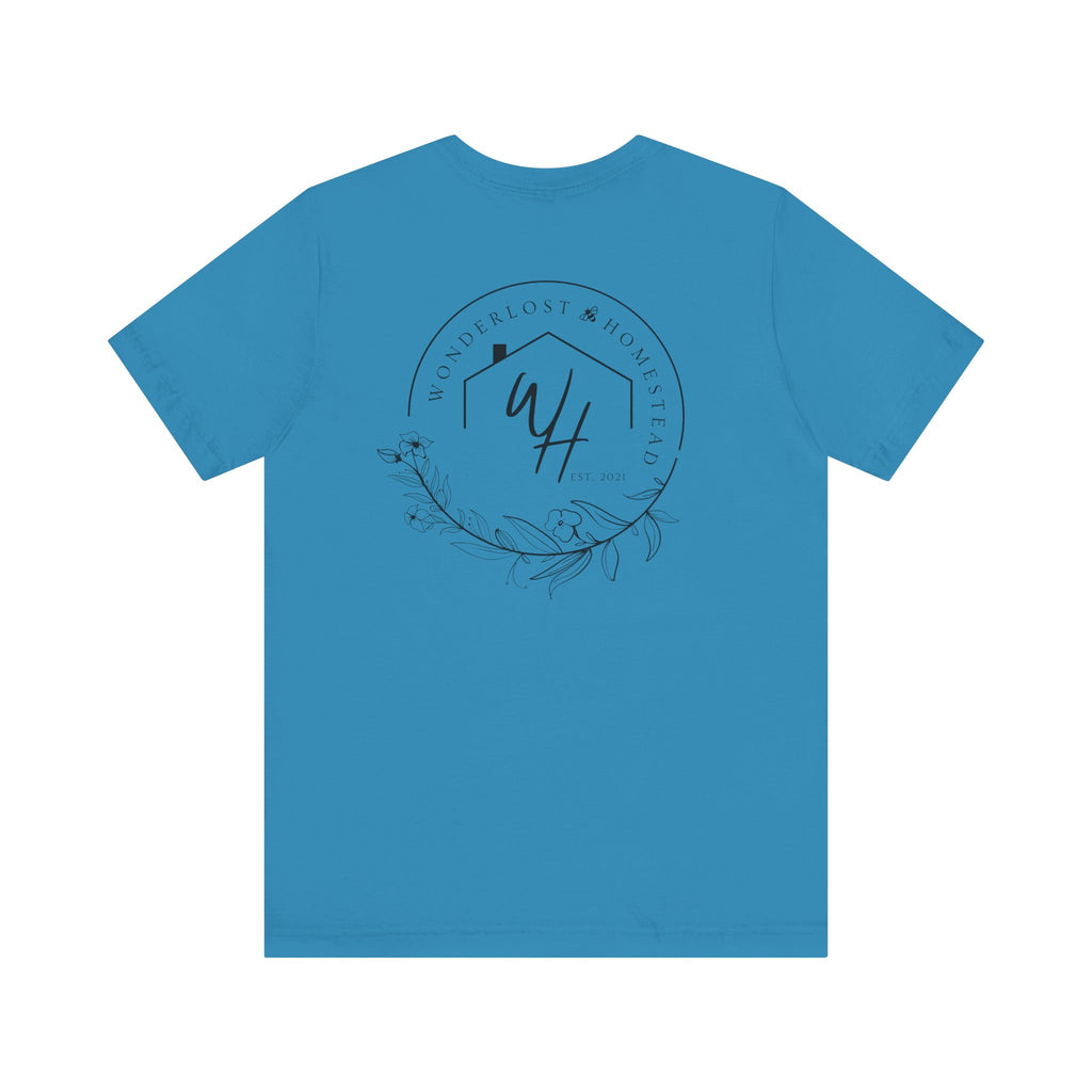 Unisex Short Sleeve T-Shirt, Black Logo (Front/Back Designs)