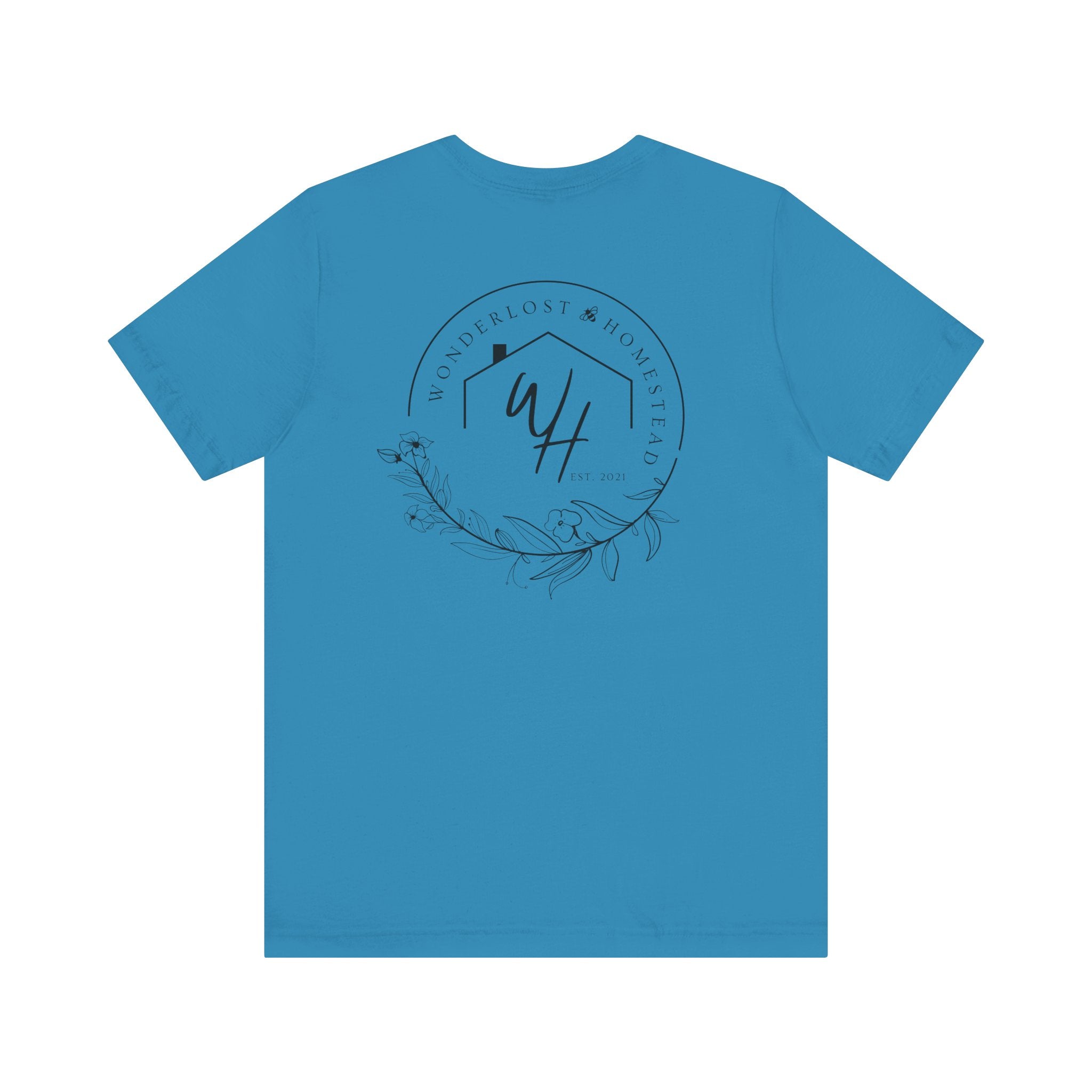 Unisex Short Sleeve T-Shirt, Black Logo (Front/Back Designs)