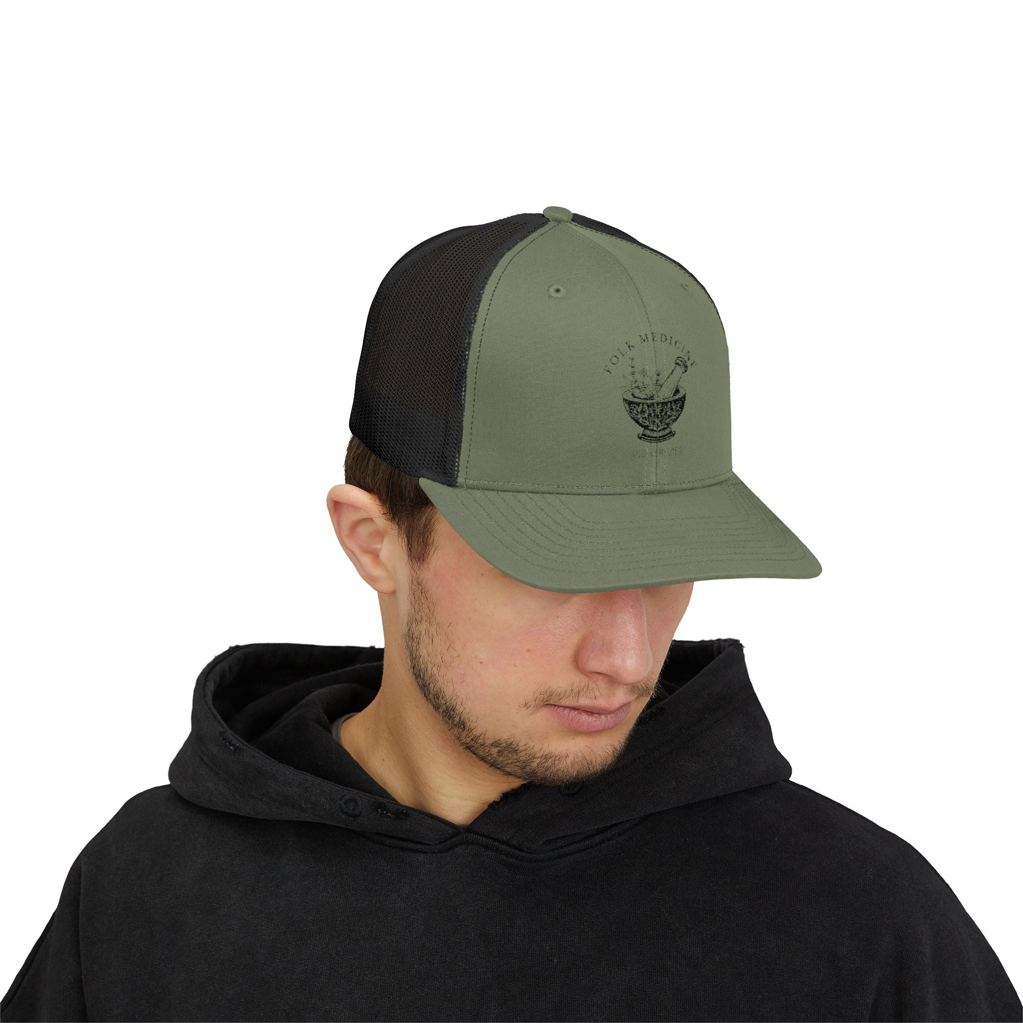 Snapback Trucker Cap - Black Logo