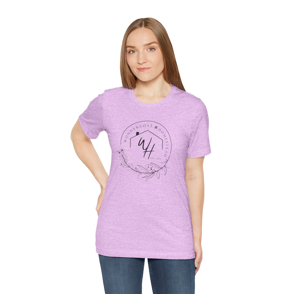 Unisex Short Sleeve T-Shirt, Black Logo