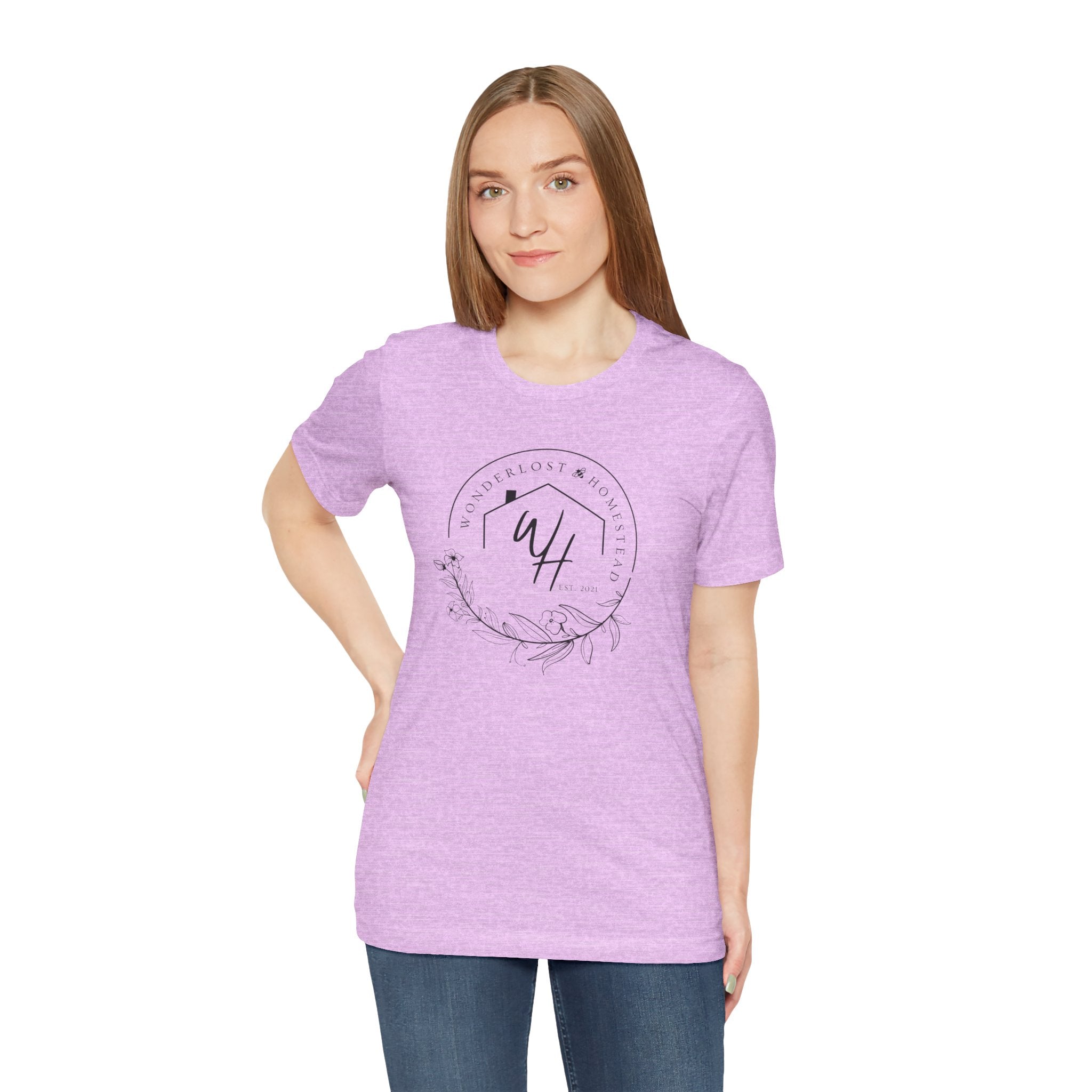 Unisex Short Sleeve T-Shirt, Black Logo