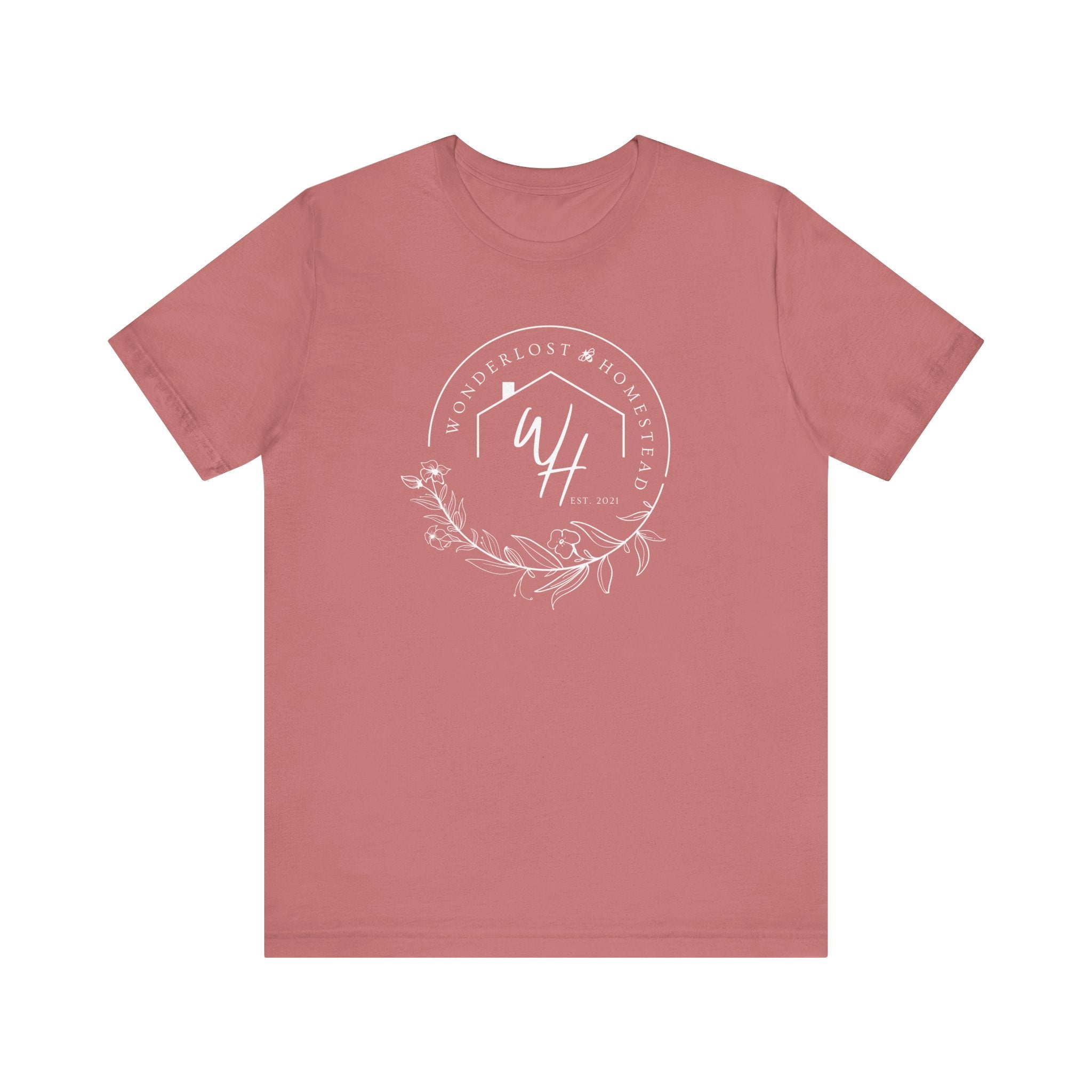 Unisex Short Sleeve T-Shirt, White Logo