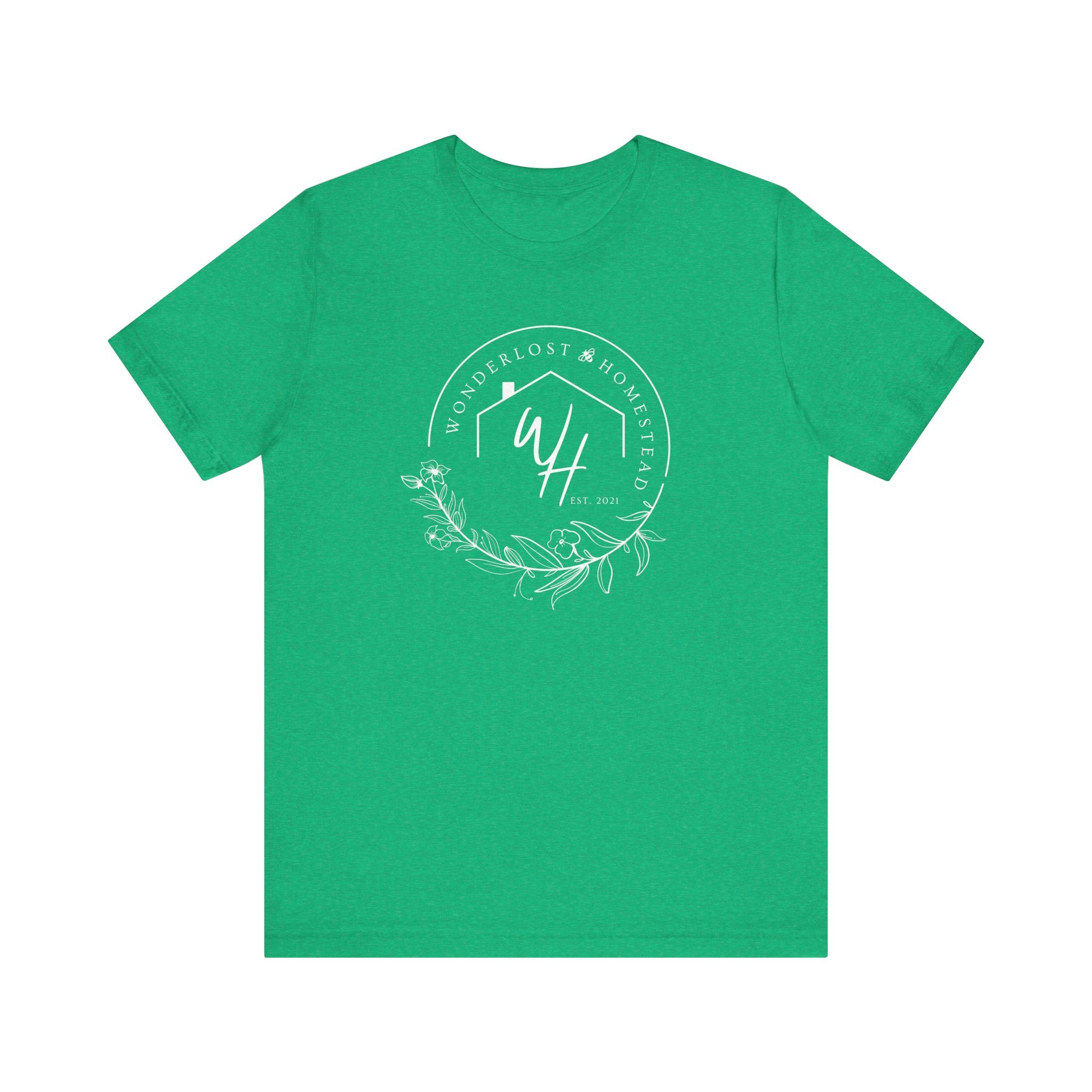 Unisex Short Sleeve T-Shirt, White Logo