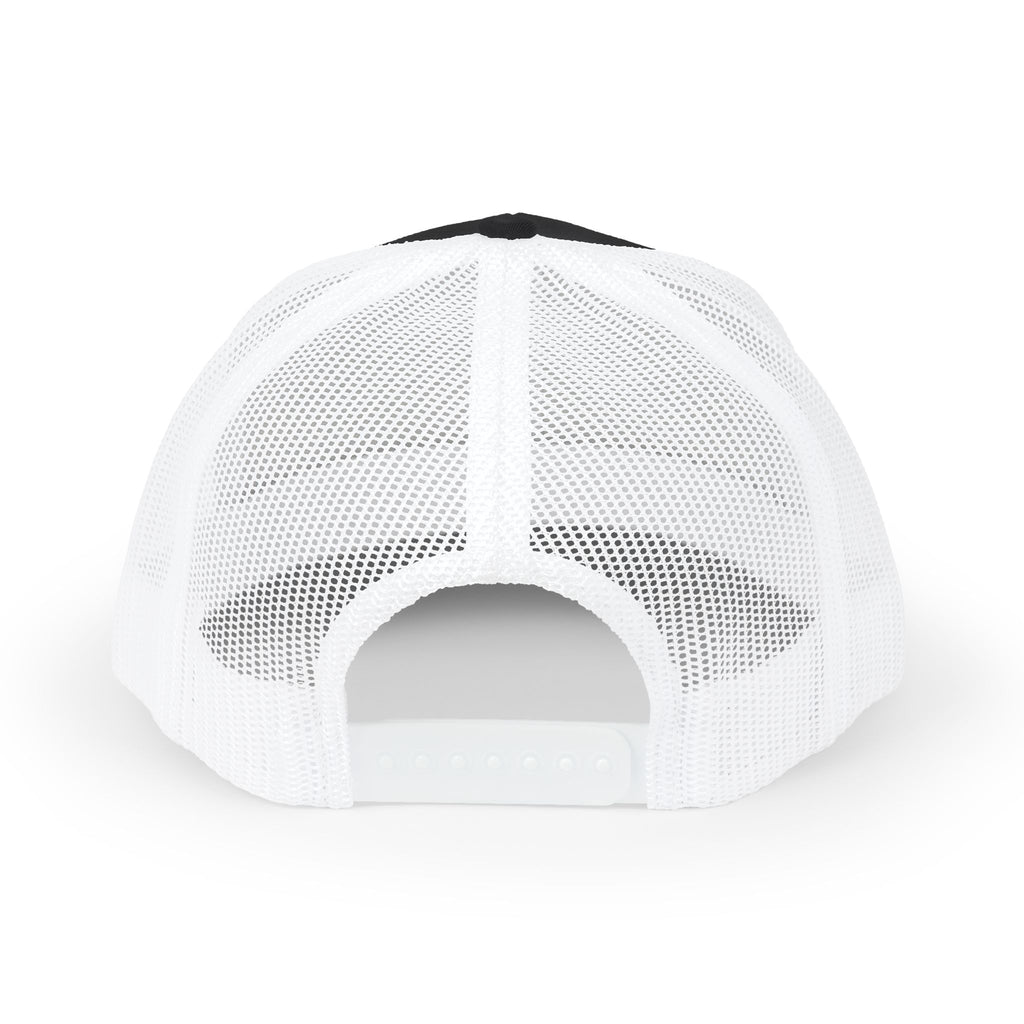 Snapback Trucker Cap, White Logo