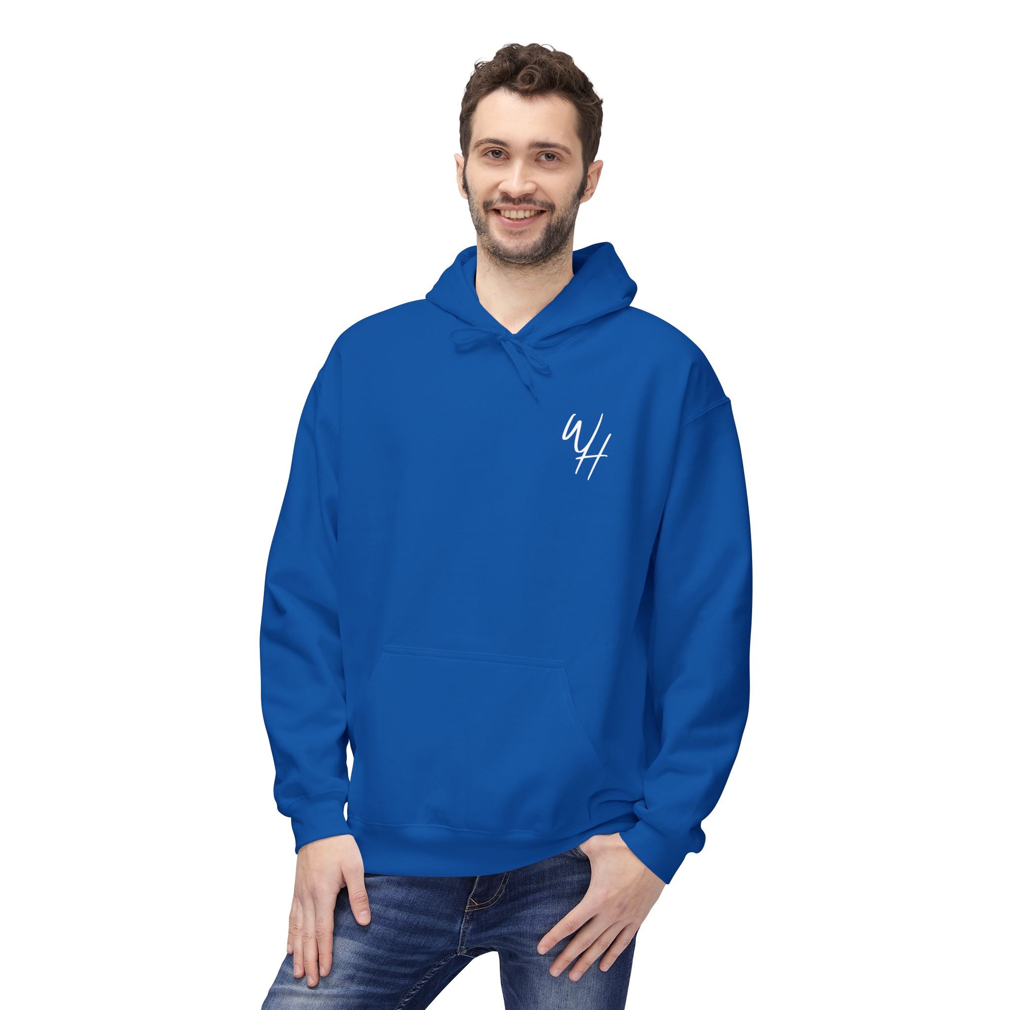 Unisex Hoodie, White Logo (Front/Back Designs)