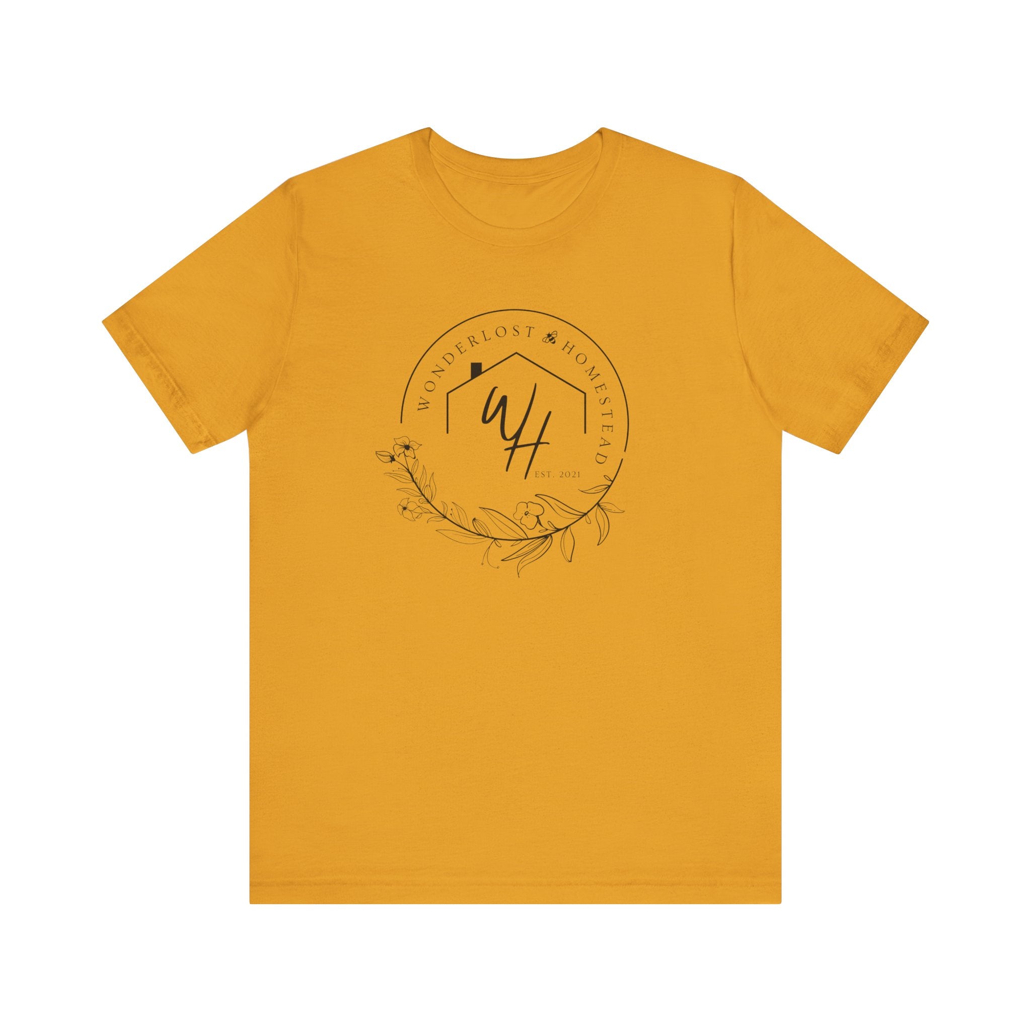 Unisex Short Sleeve T-Shirt, Black Logo