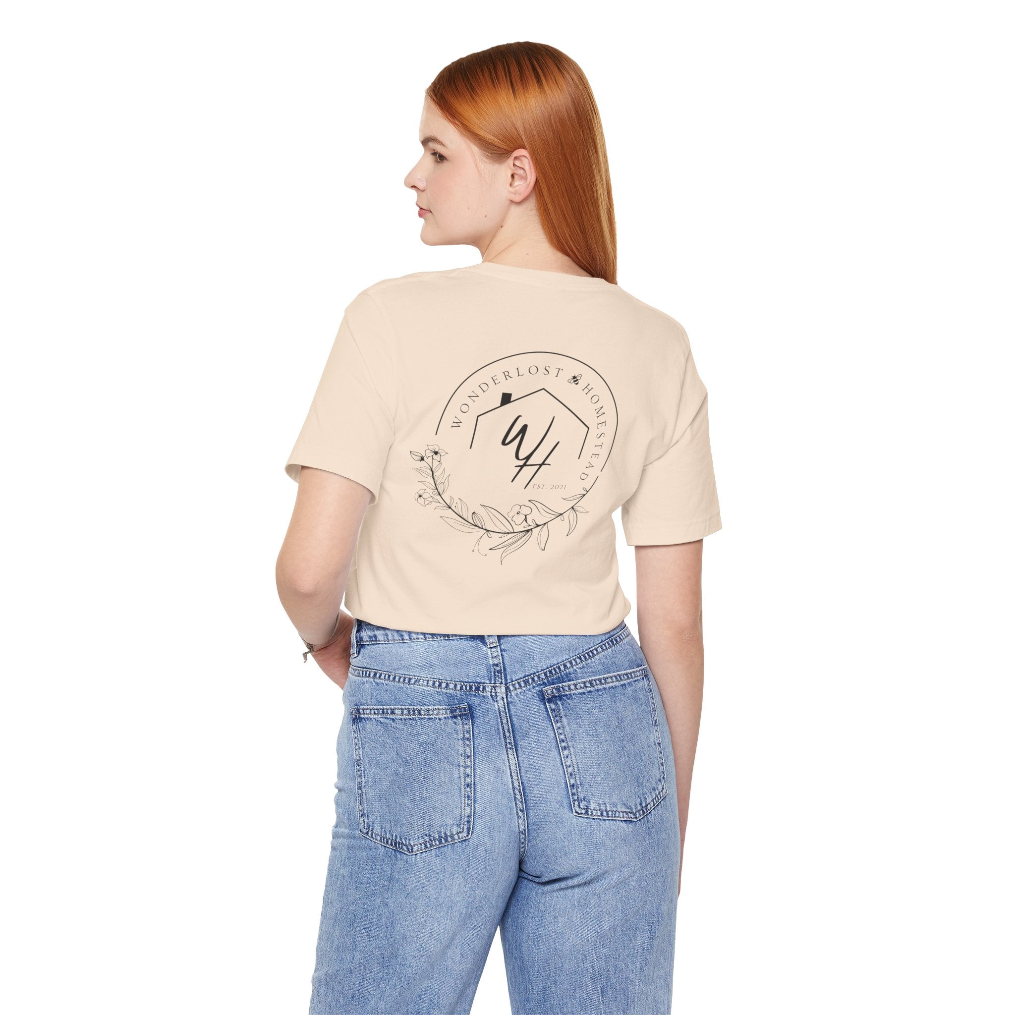 Unisex Short Sleeve T-Shirt, Black Logo (Front/Back Designs)