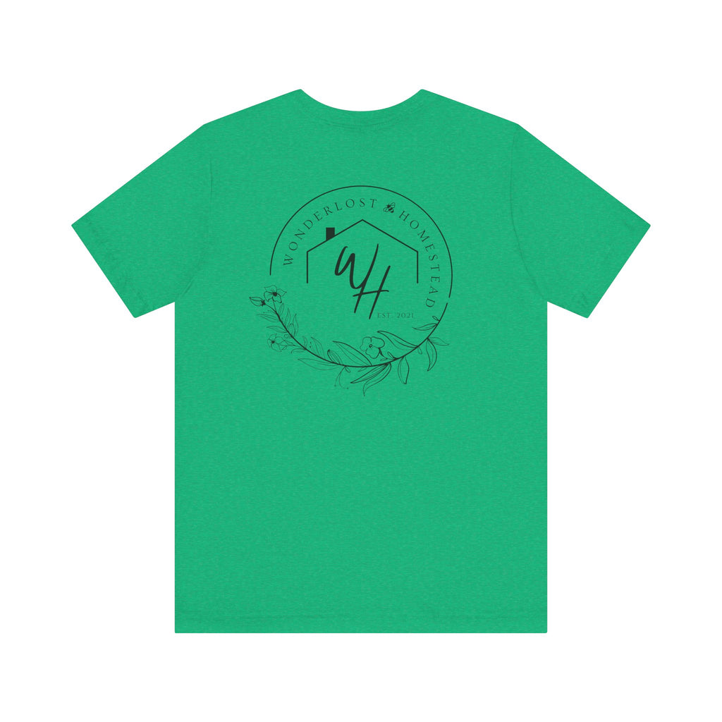 Unisex Short Sleeve T-Shirt, Black Logo (Front/Back Designs)