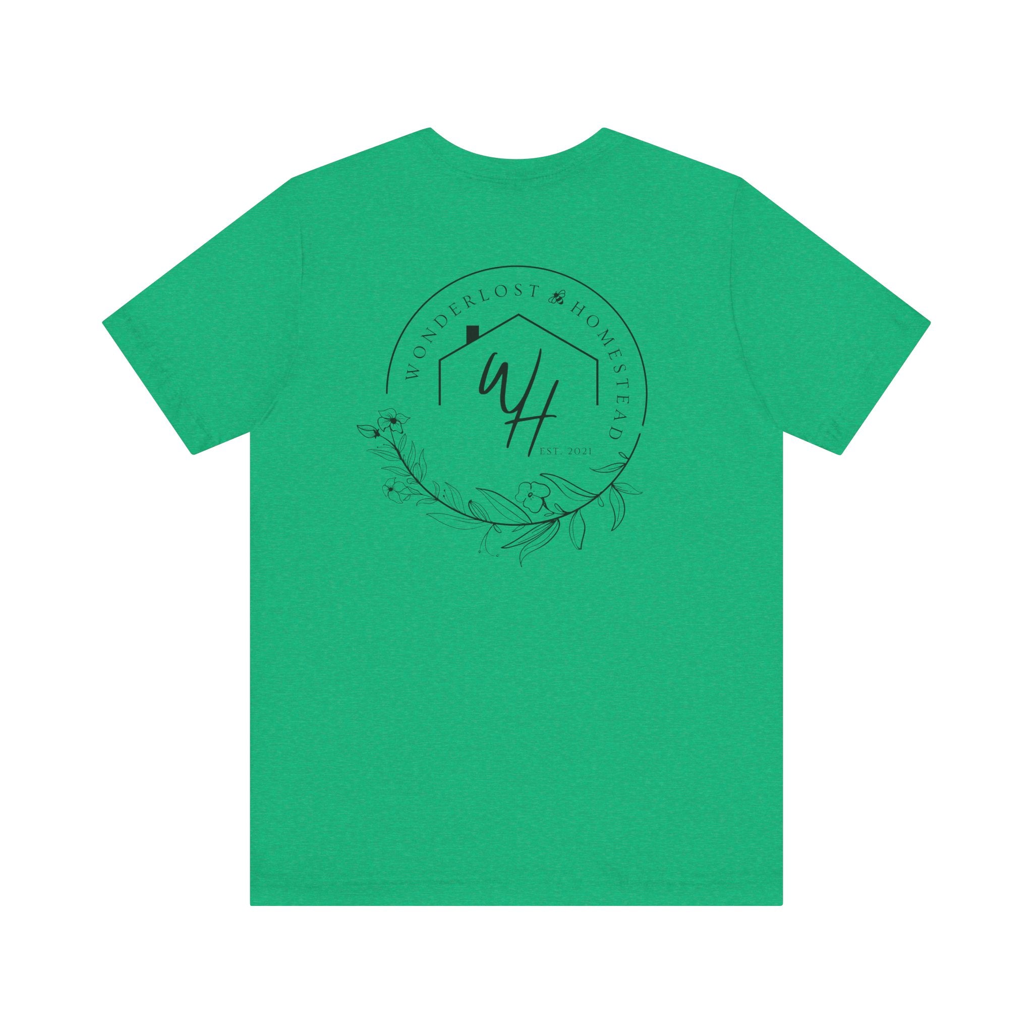 Unisex Short Sleeve T-Shirt, Black Logo (Front/Back Designs)