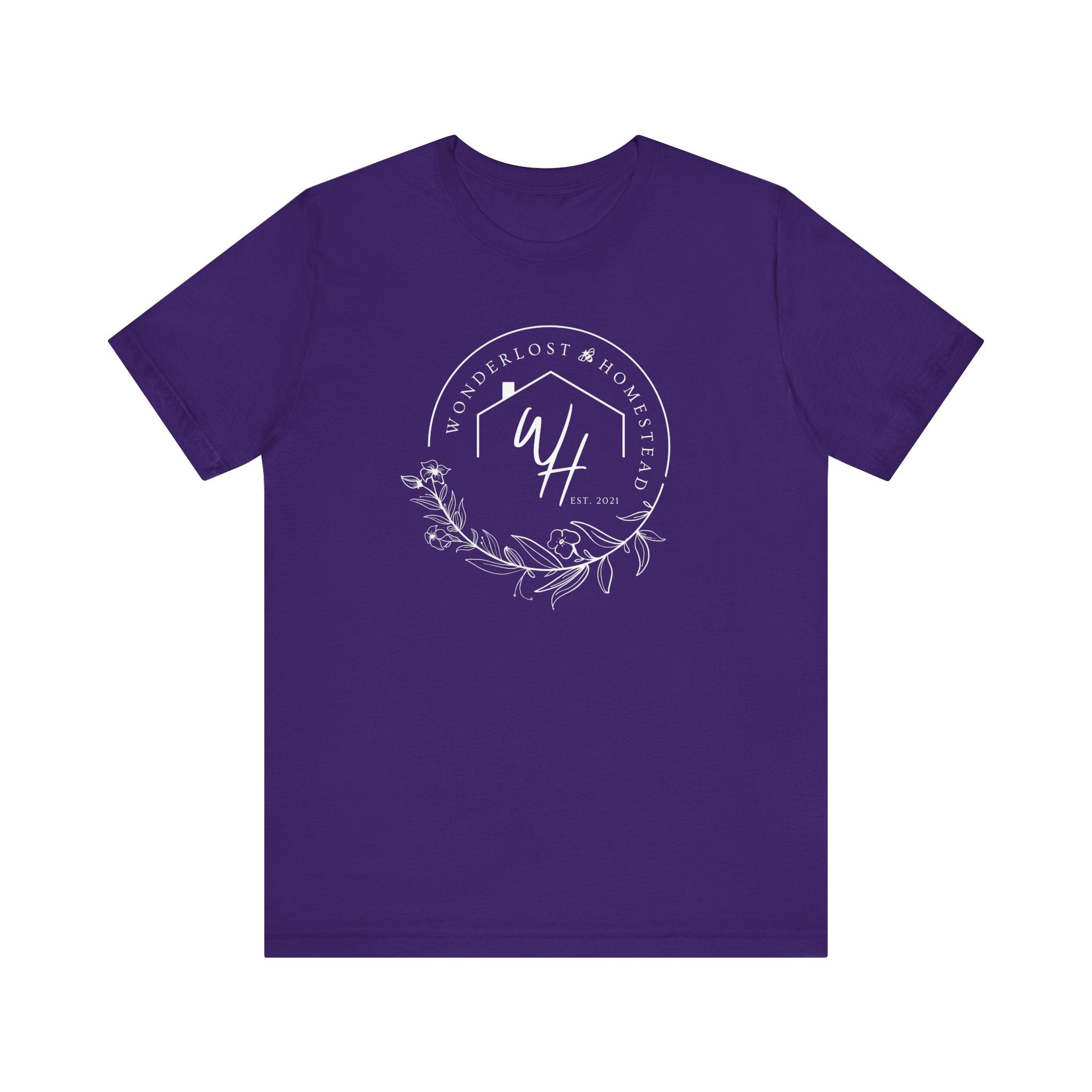 Unisex Short Sleeve T-Shirt, White Logo