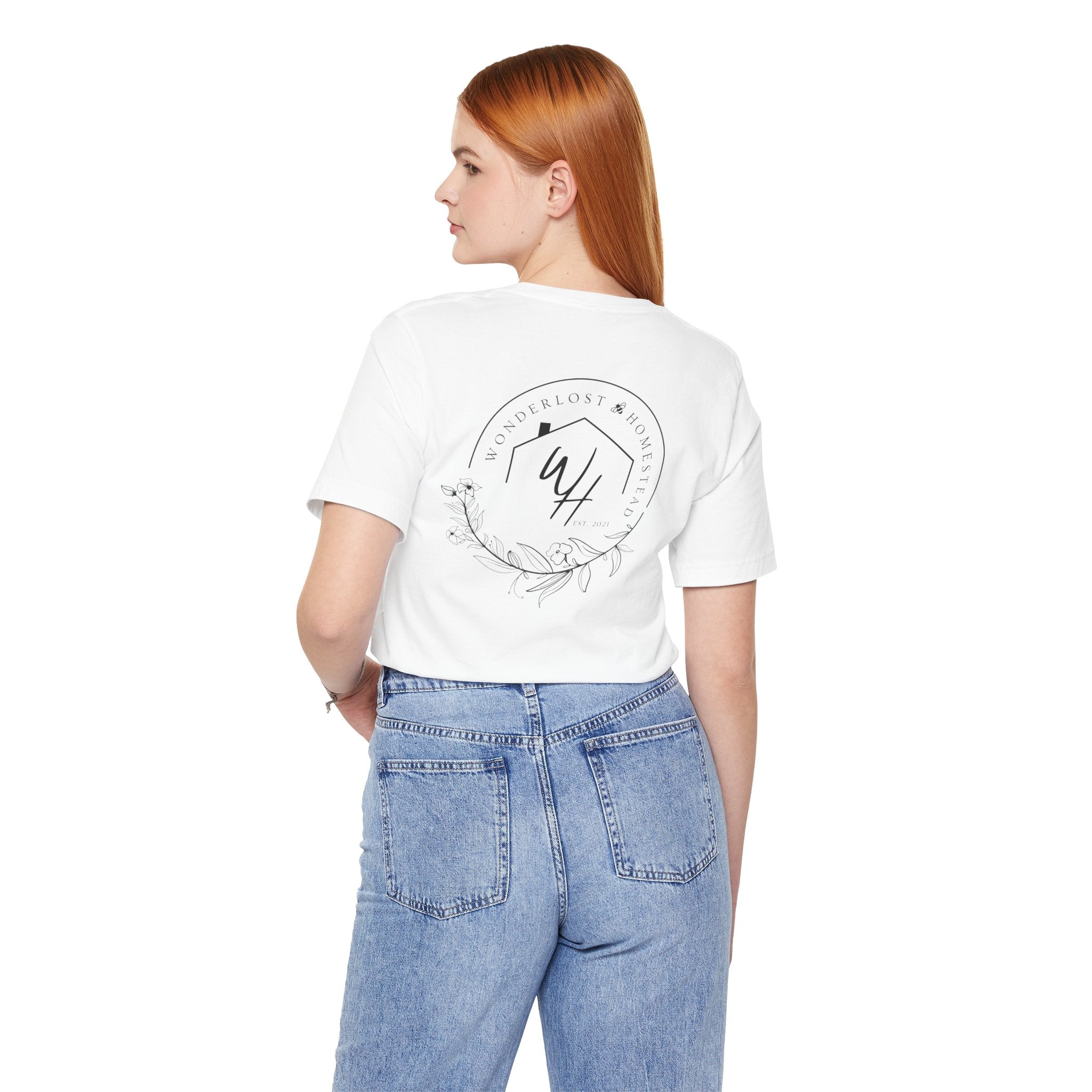 Unisex Short Sleeve T-Shirt, Black Logo (Front/Back Designs)