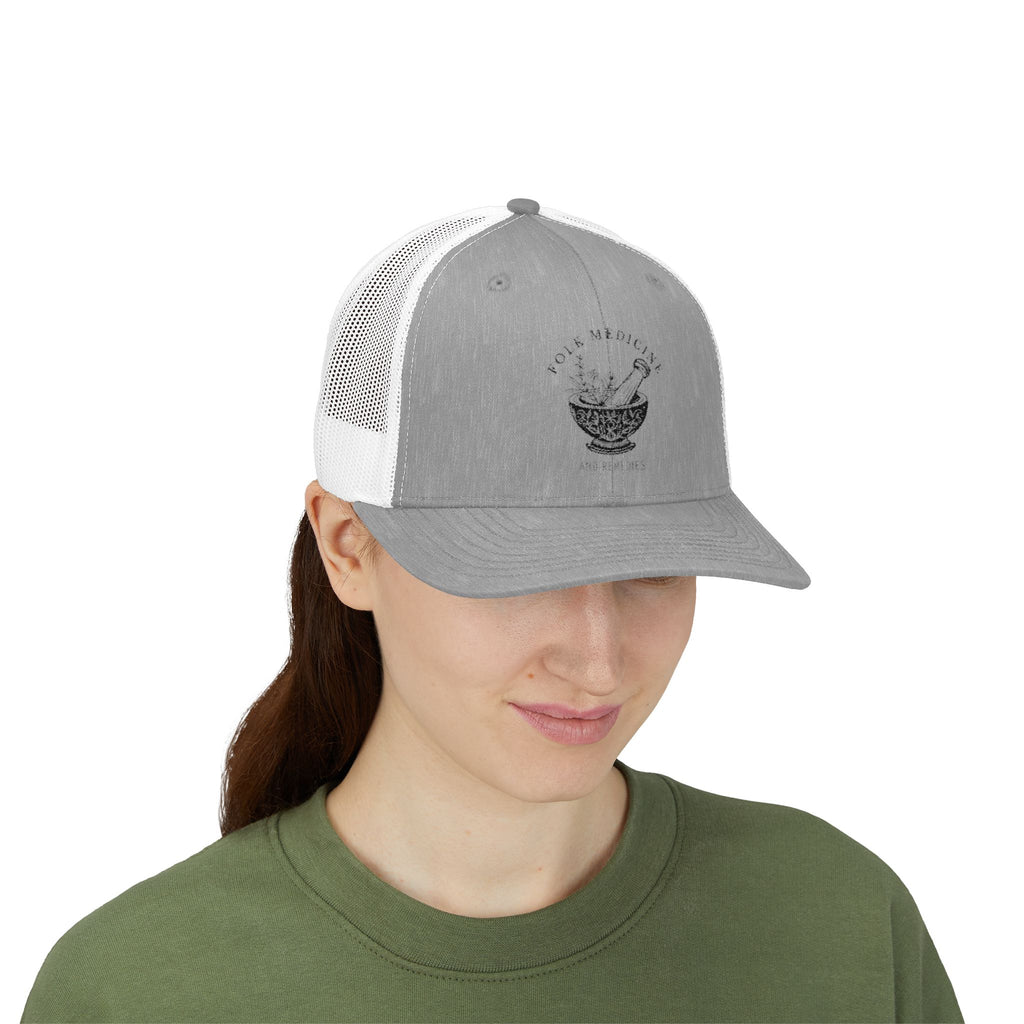 Snapback Trucker Cap - Black Logo