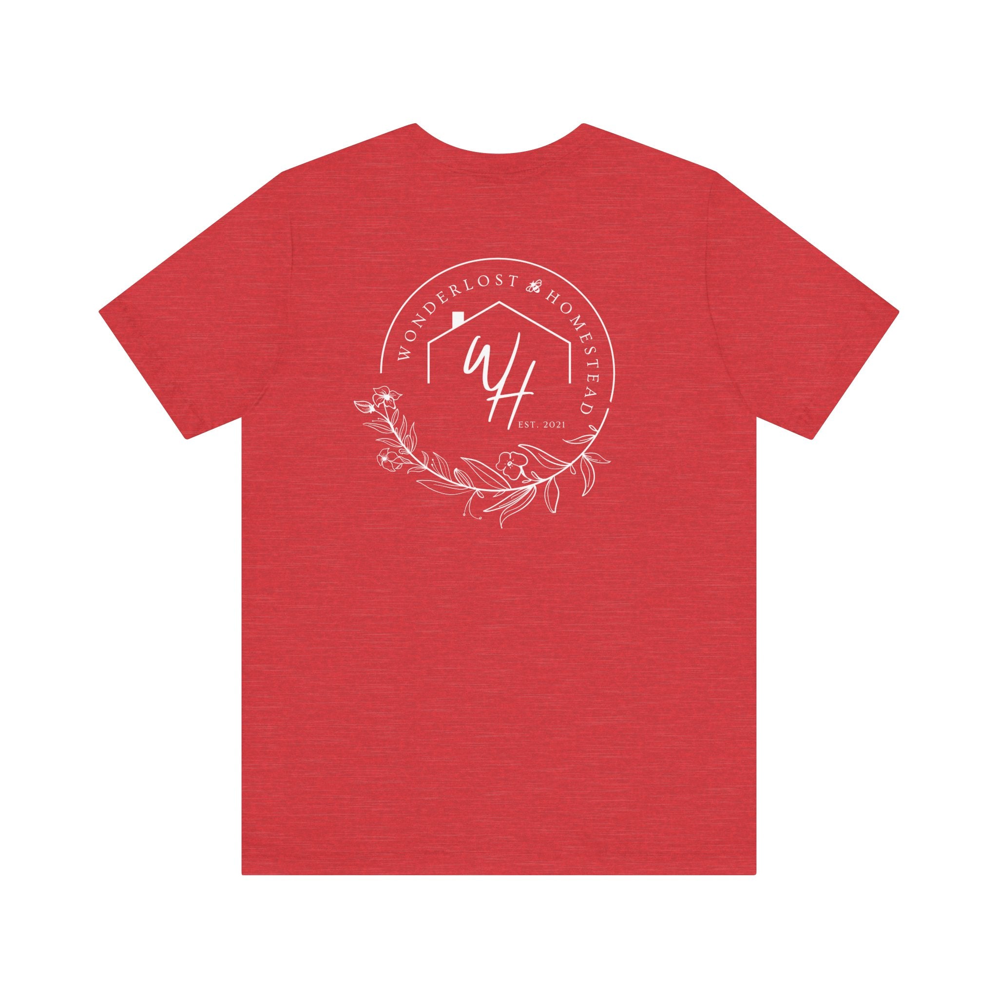 Unisex Short Sleeve T-Shirt, White Logo (Front/Back Designs)