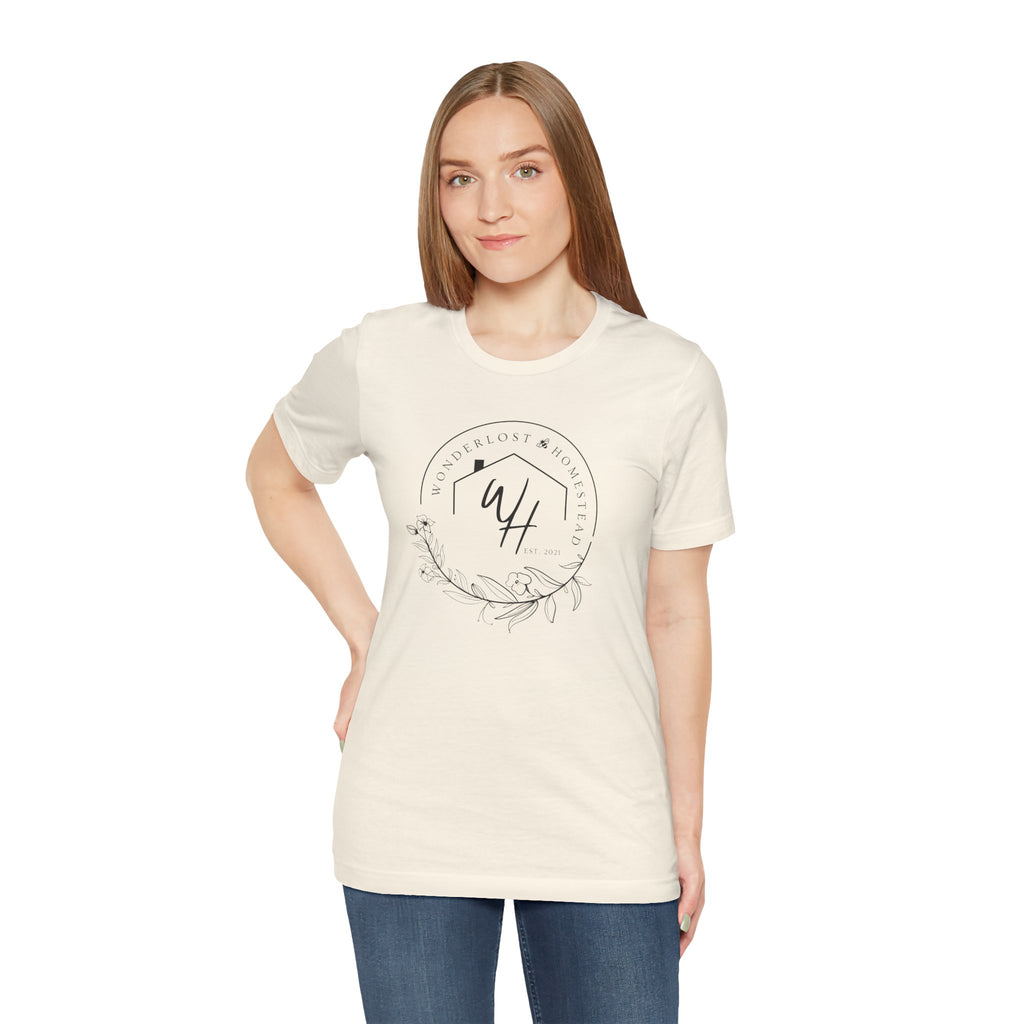 Unisex Short Sleeve T-Shirt, Black Logo