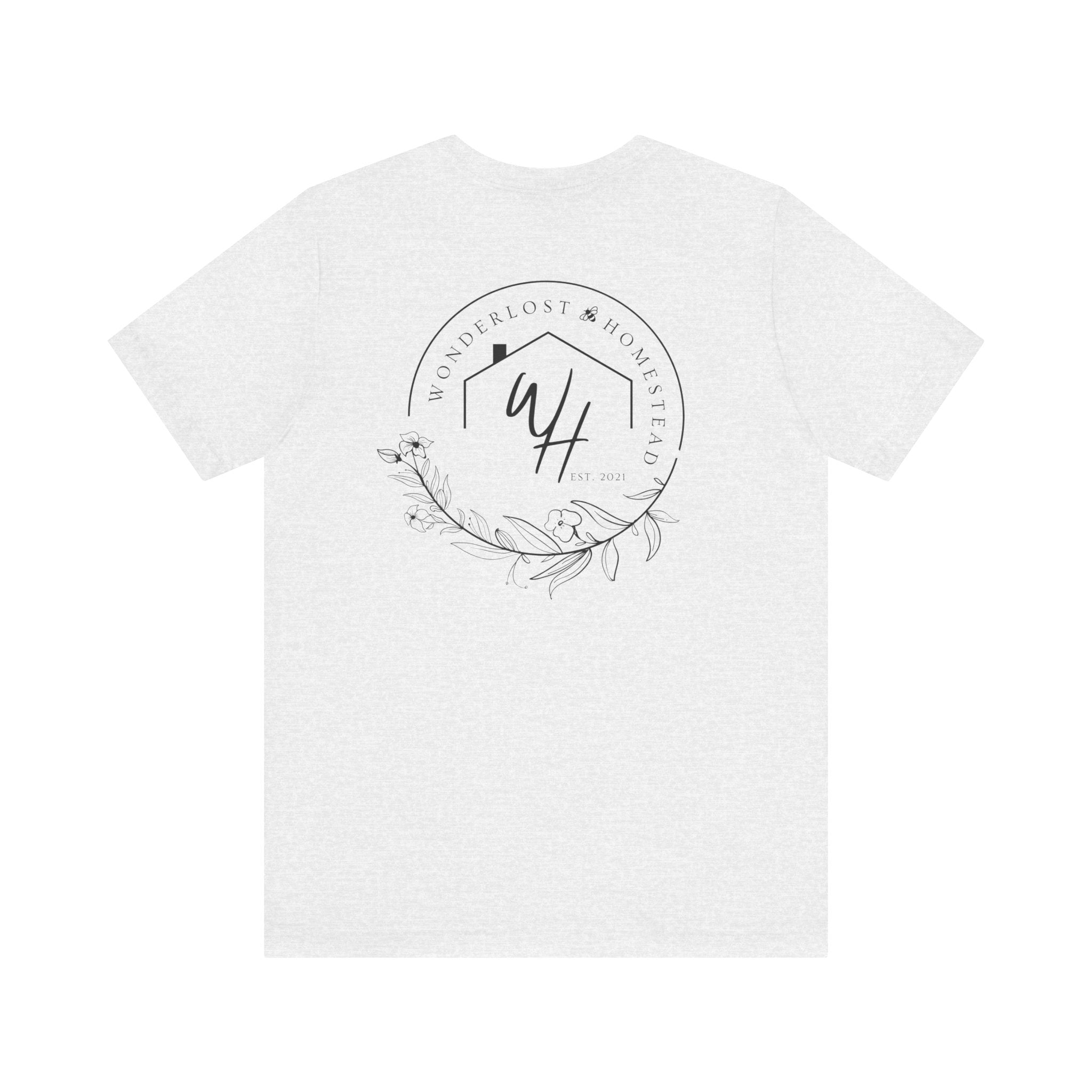 Unisex Short Sleeve T-Shirt, Black Logo (Front/Back Designs)