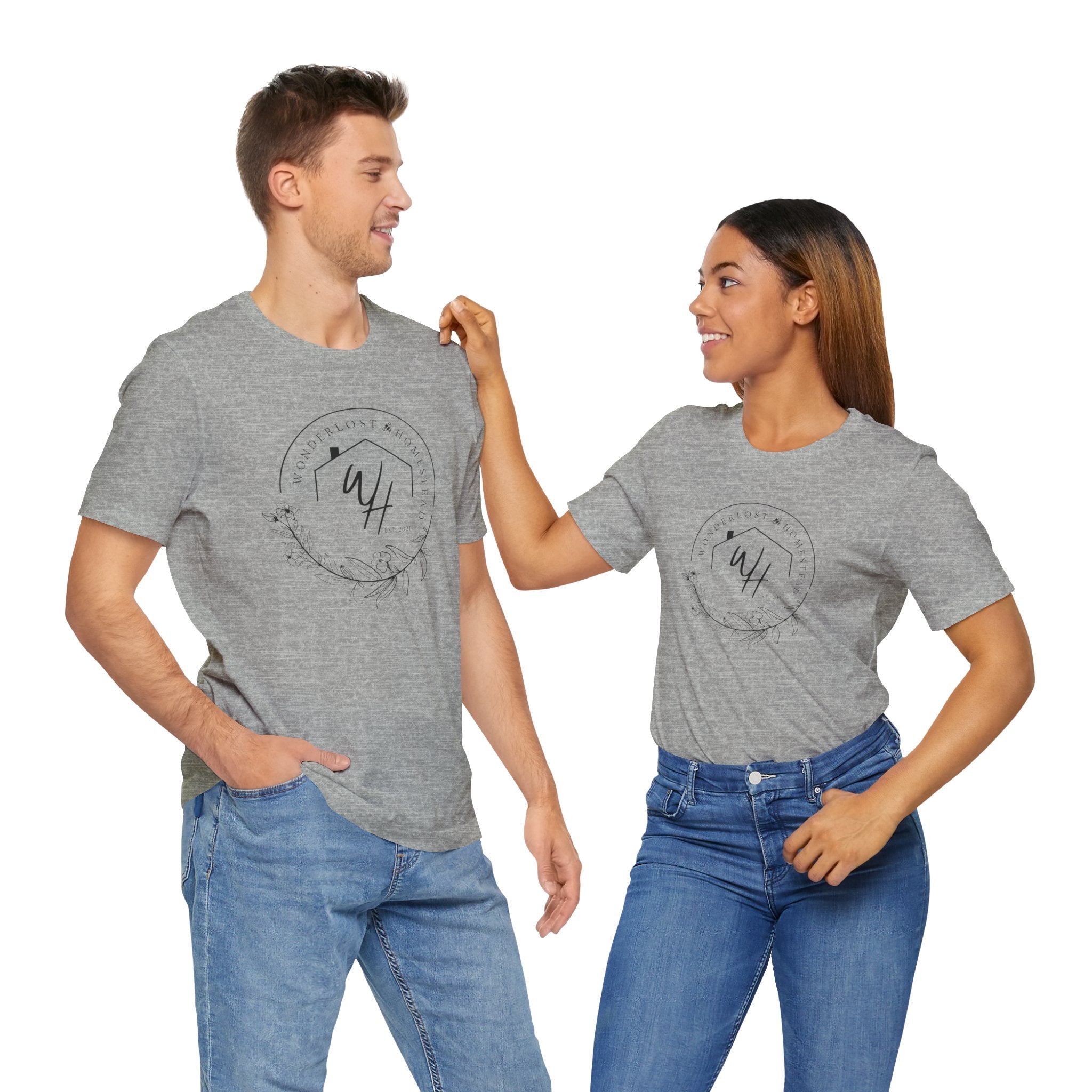 Unisex Short Sleeve T-Shirt, Black Logo
