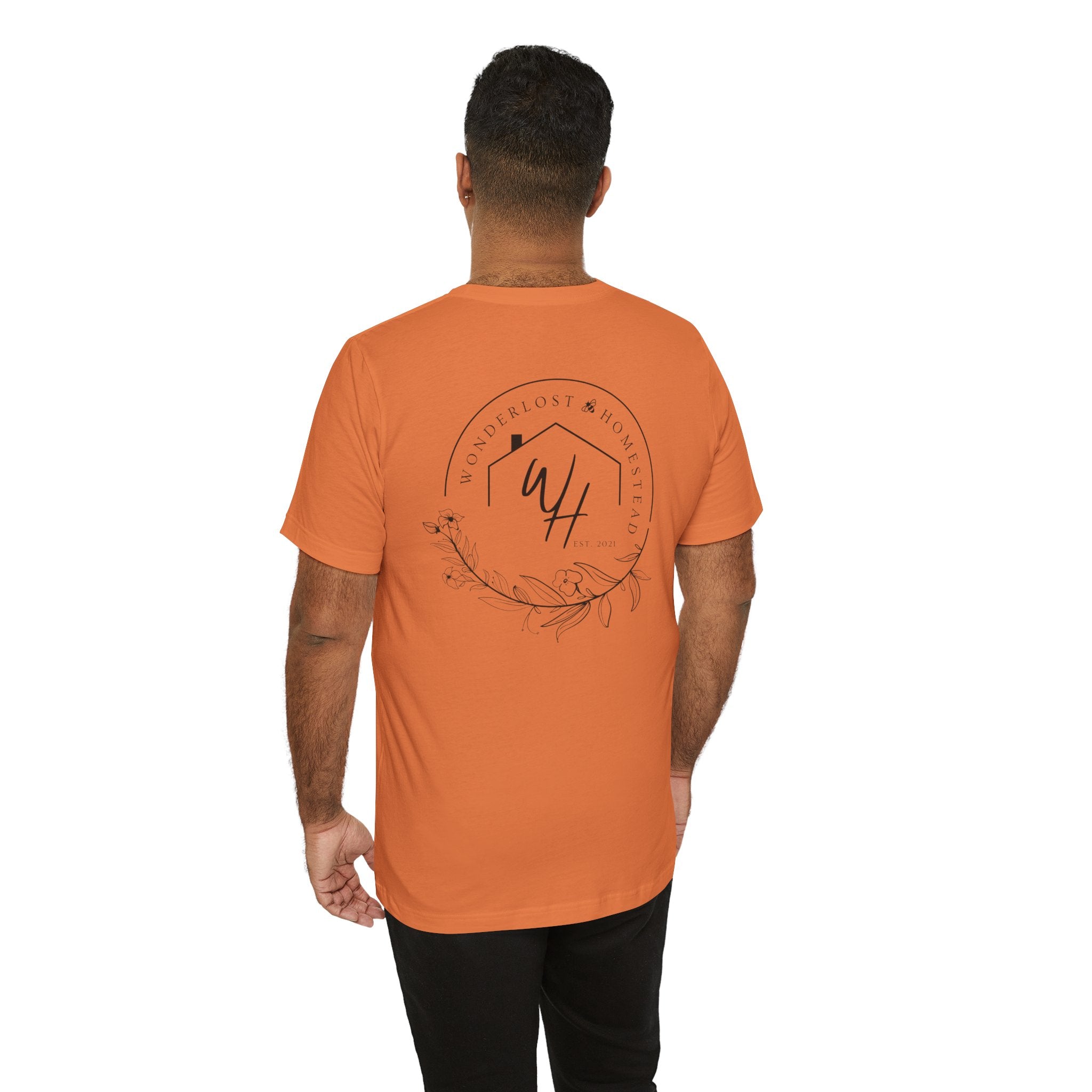 Unisex Short Sleeve T-Shirt, Black Logo (Front/Back Designs)