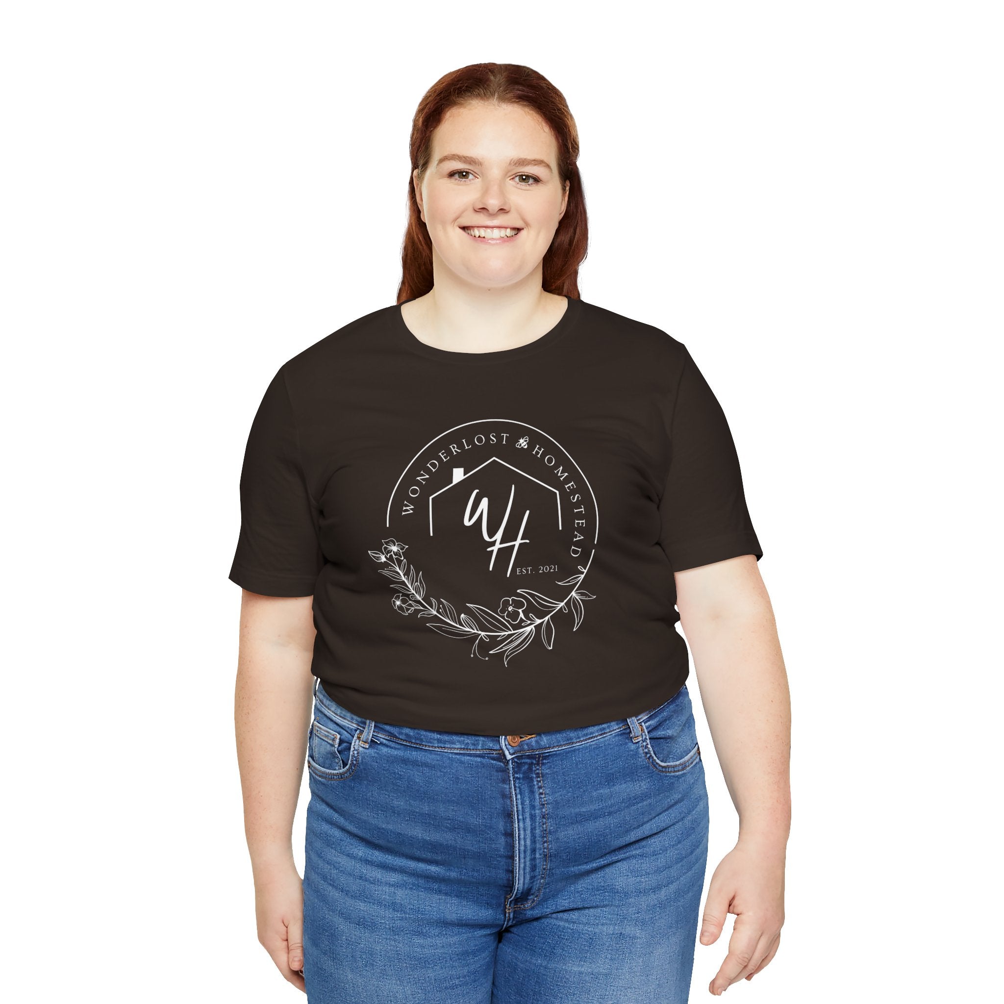 Unisex Short Sleeve T-Shirt, White Logo