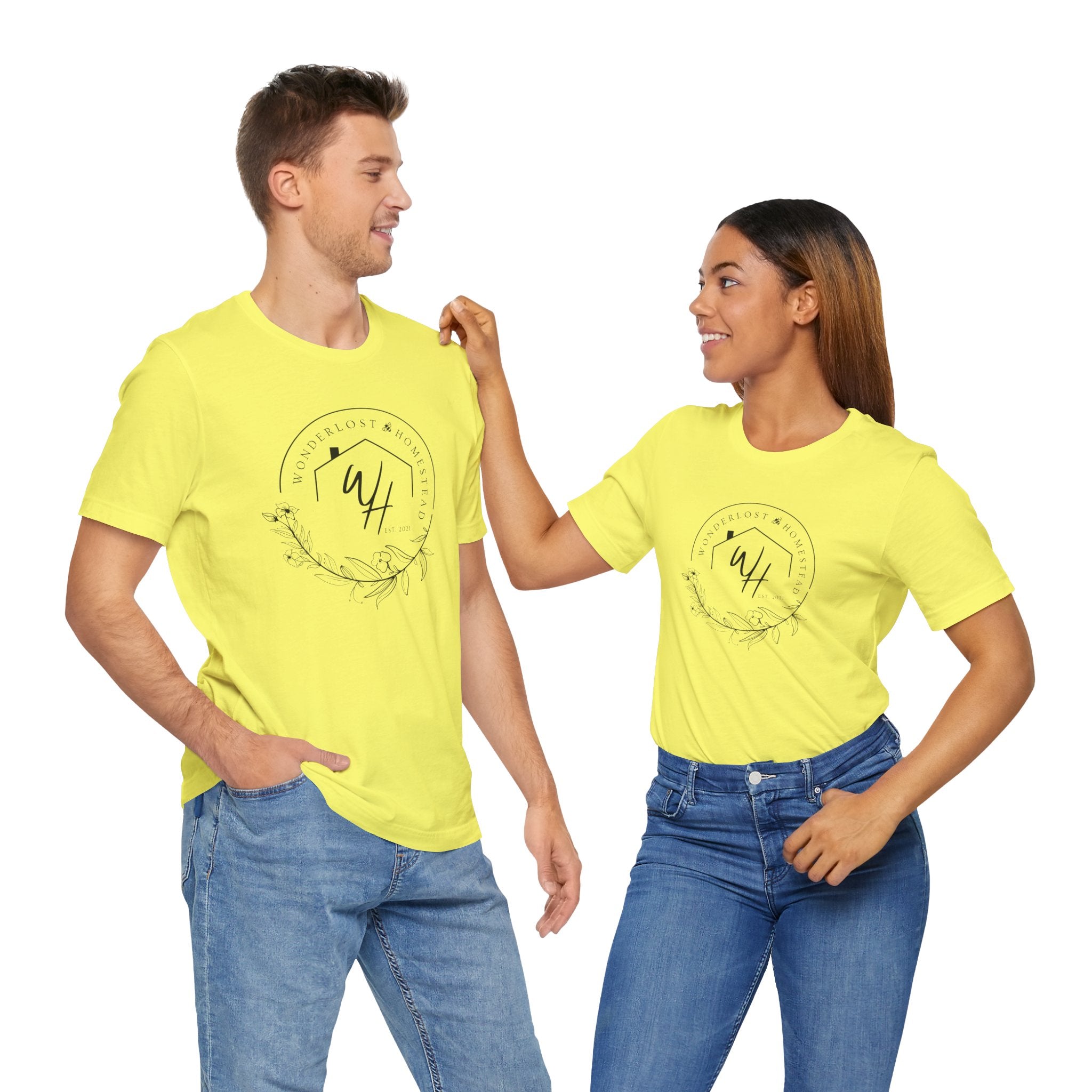 Unisex Short Sleeve T-Shirt, Black Logo