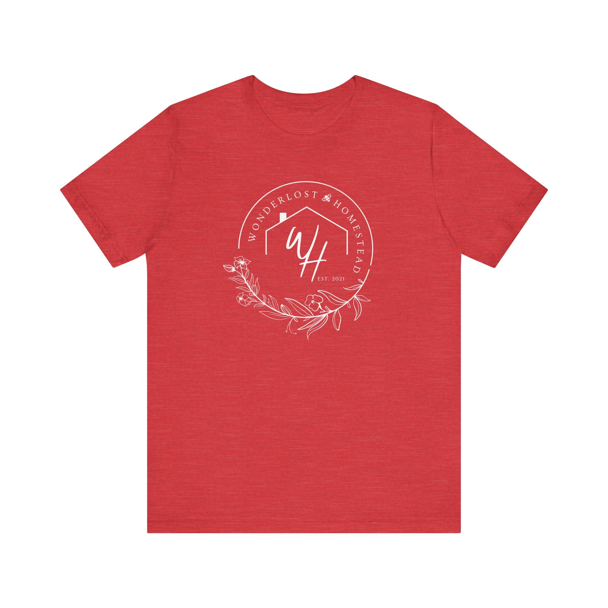Unisex Short Sleeve T-Shirt, White Logo