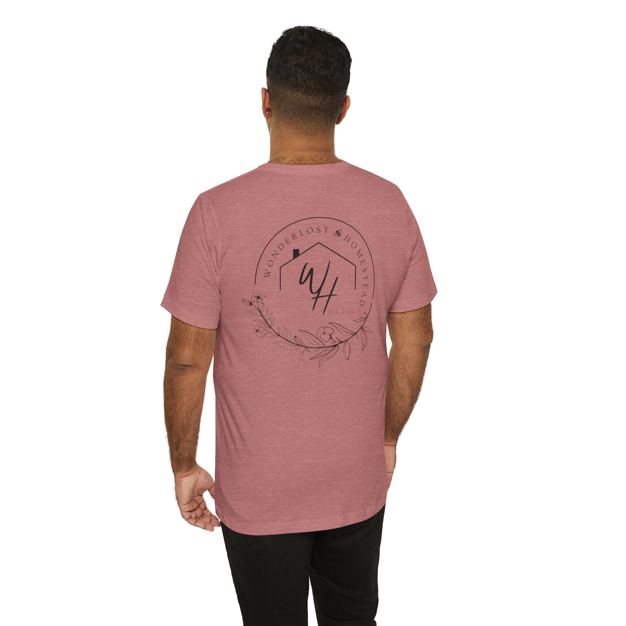 Unisex Short Sleeve T-Shirt, Black Logo (Front/Back Designs)
