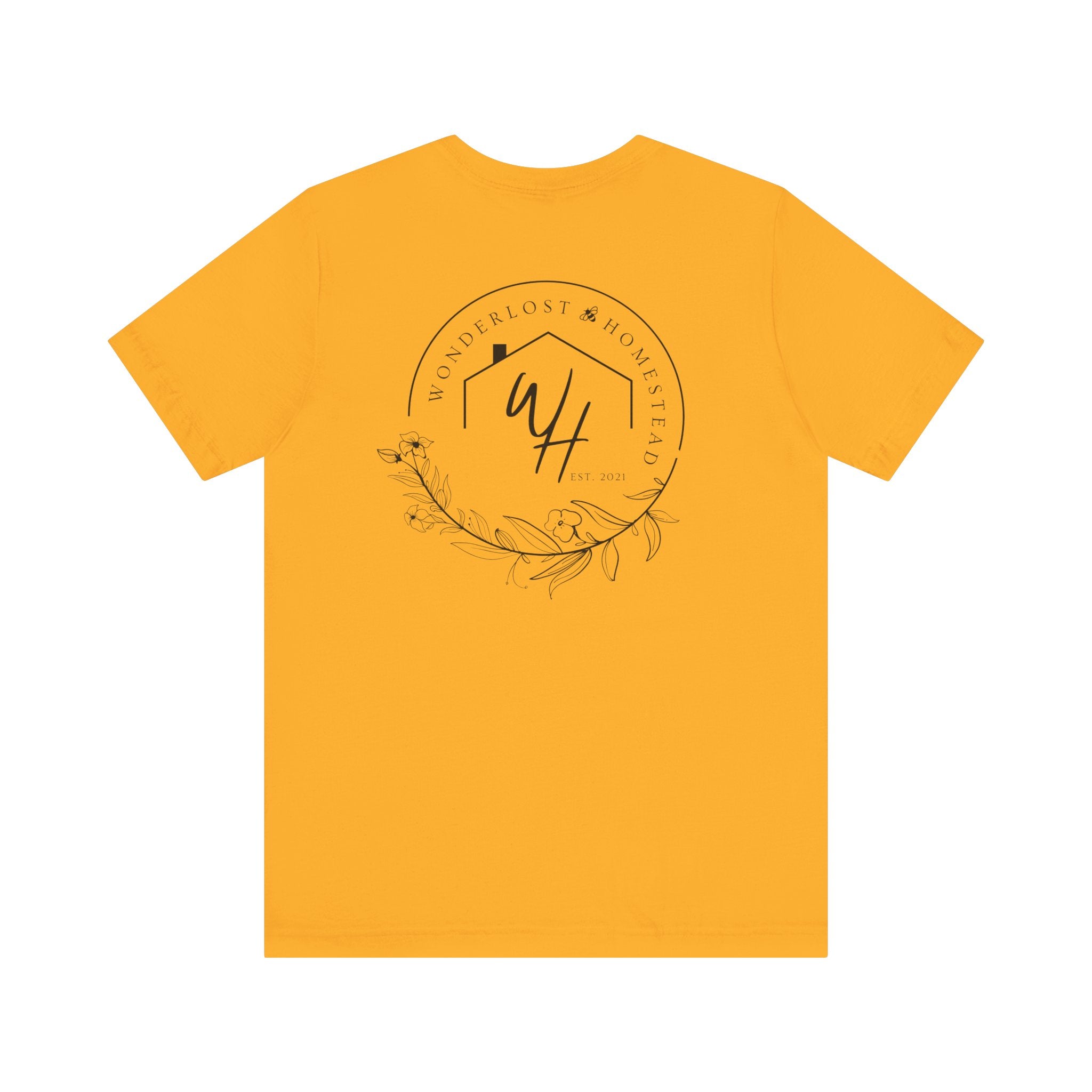 Unisex Short Sleeve T-Shirt, Black Logo (Front/Back Designs)