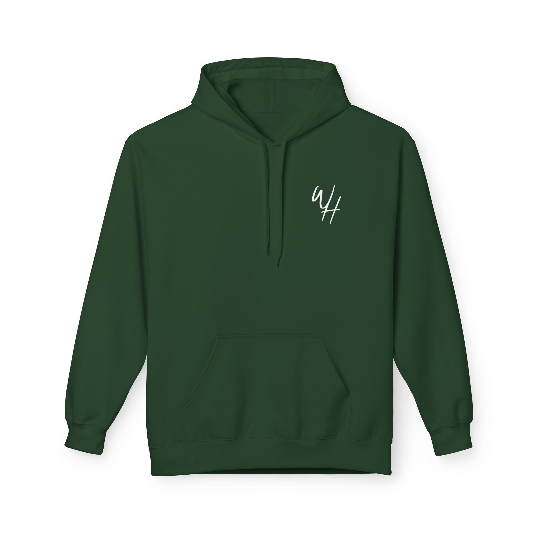 Unisex Hoodie, White Logo (Front/Back Designs)