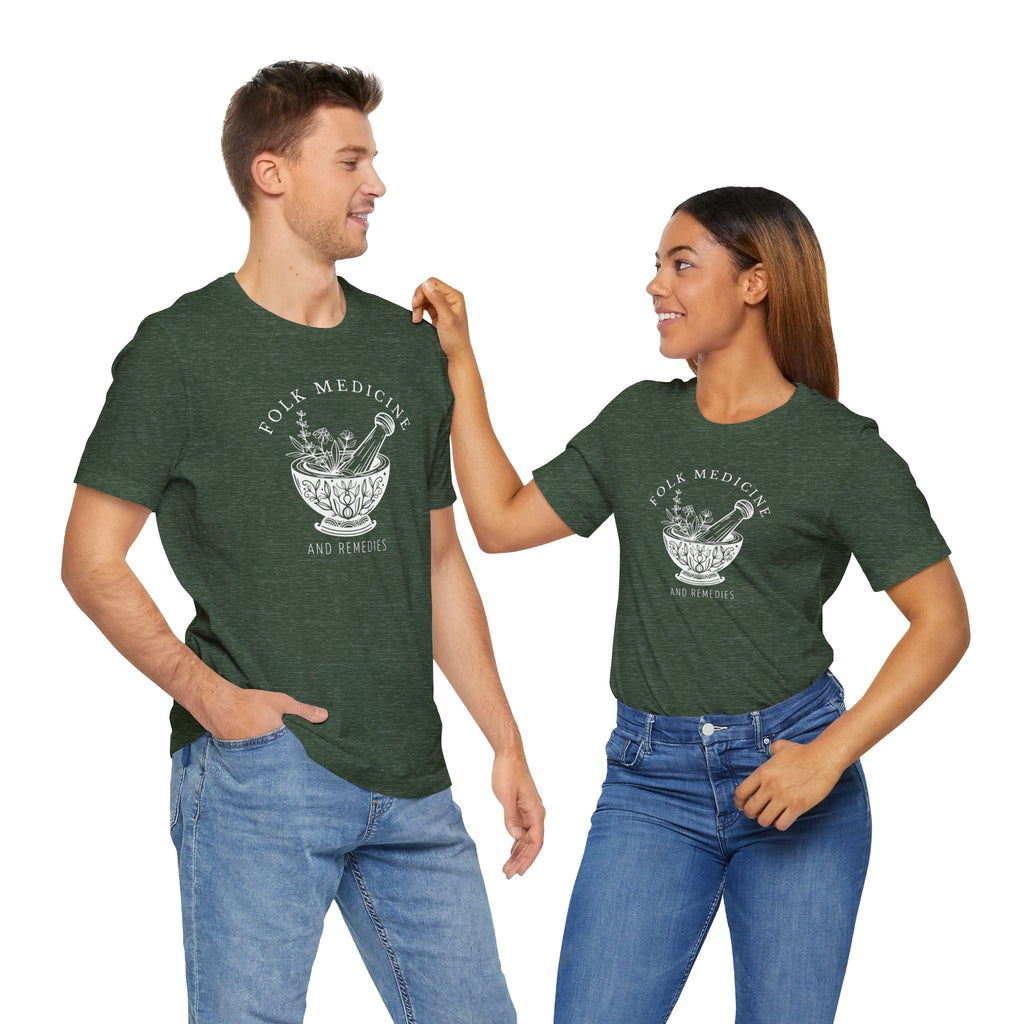 Unisex Short Sleeve T-Shirt, White Logo